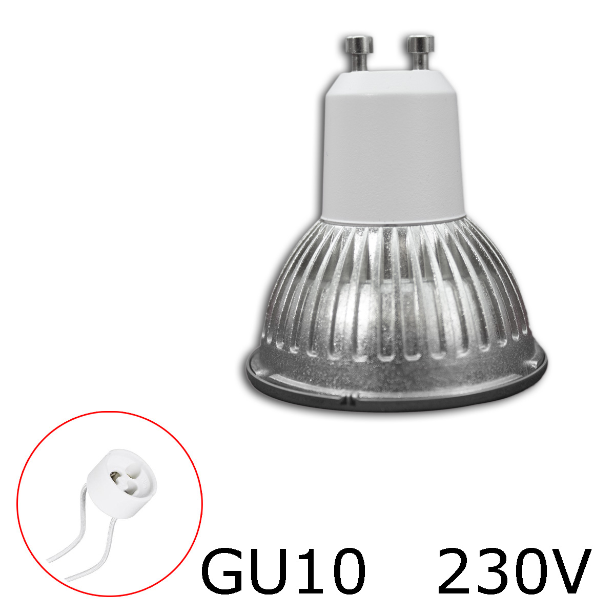 10 x LED Spot MR16 GU10, neutralweiß, 3500K, 30° NICHIA-LEDs - 3W - Sparset