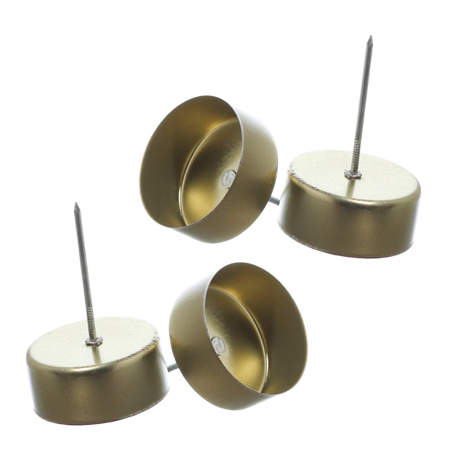 Adventskranzstecker ohne Dorn - Teelichthalter - Metall - H: 7,5cm - D: 4cm - gold - 4er Set Adventskranzstecker ohne Dorn - Teelichthalter - Metall - H: 7,5cm - D: 4cm - gold - 4er Set