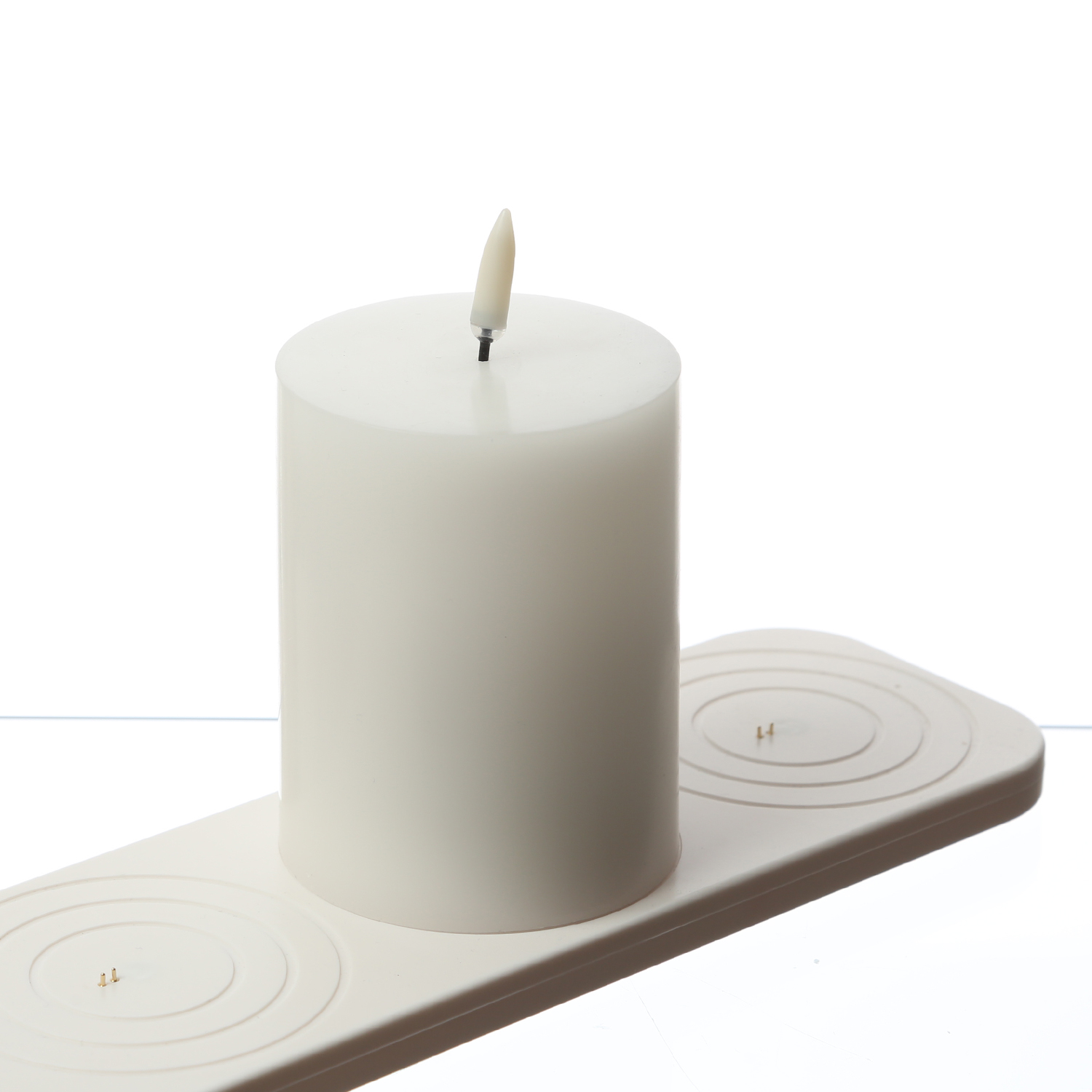 Uyuni Set 4x aufladbarer Akku inkl. Ladestaiton - für Echtwachs Kerzen von Piffany - Ersatz für 2xC