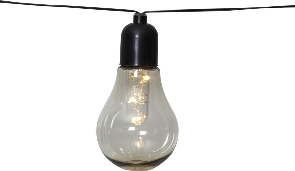 LED Party Lichterkette "Glow" - 10 Birnen á 3 warmweiße LED - L: 4,05m - Batterie - Timer - outdoor LED Party Lichterkette "Glow" - 10 Birnen á 3 warmweiße LED - L: 4,05m - Batterie - Timer - outdoor