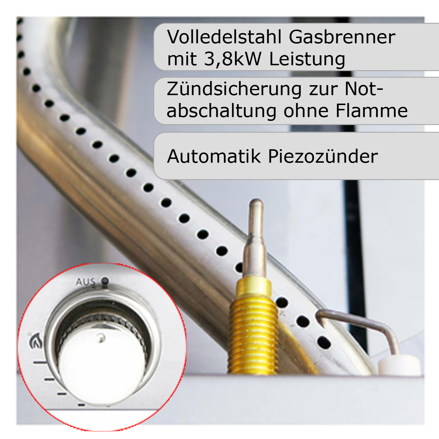 Pizzaofen Gas KULT - umbaubar als Grill - 3,8kW - Volledelstahl