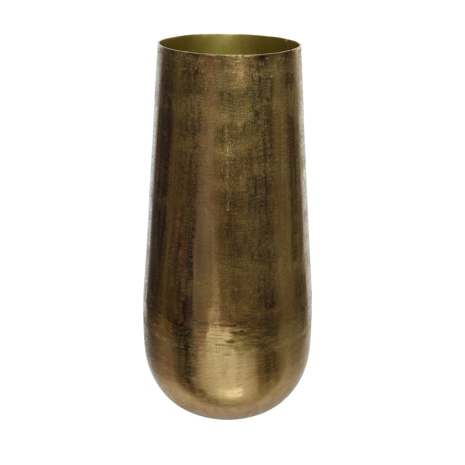 Deko Vase - Blumenvase - Aluminium - H: 37,5cm - gold