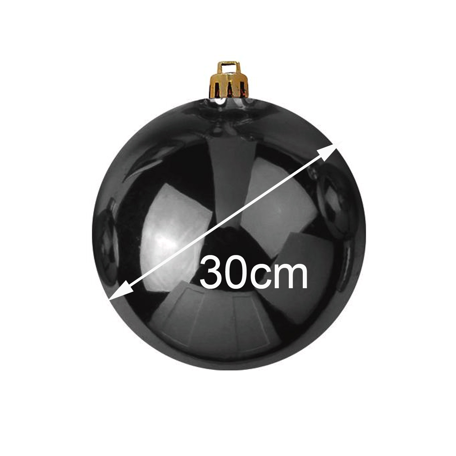 XL Dekokugel 30cm - Baumkugel - schwarz glänzend - Innen&Außen - robustes Polyethylen XL Dekokugel 30cm - Baumkugel - schwarz glänzend - Innen&Außen - robustes Polyethylen