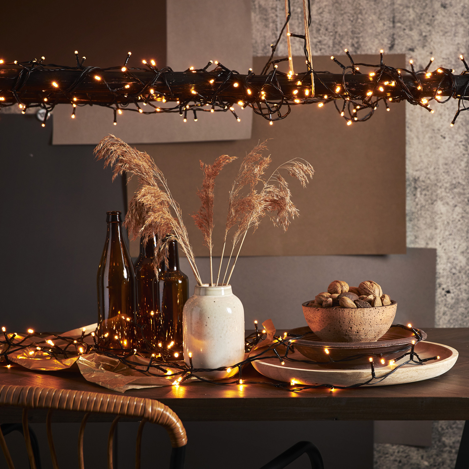 LED Lichterkette - Serie LED - outdoor - 1200 ultra warmweiße LED - L: 24m - schwarzes Kabel LED Lichterkette - Serie LED - outdoor - 1200 ultra warmweiße LED - L: 24m - schwarzes Kabel