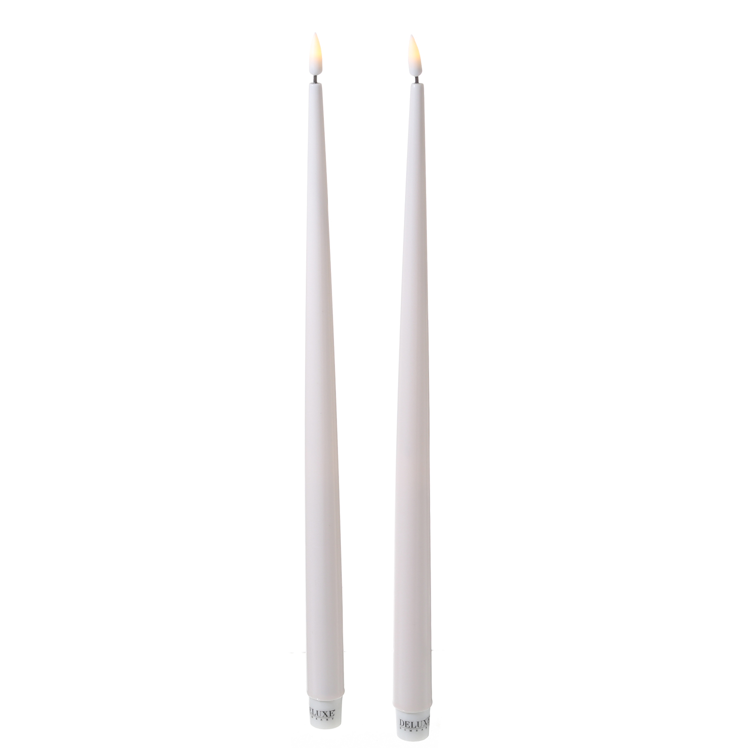 LED Stabkerzen ELLA - Echtwachs - realistische 3D Flamme - H: 38cm - creme - 2 Stück LED Stabkerzen ELLA - Echtwachs - realistische 3D Flamme - H: 38cm - creme - 2 Stück