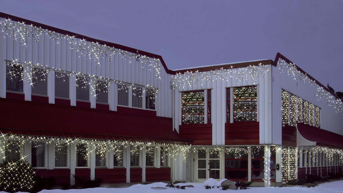 System LED Black | Lichtvorhang | koppelbar | exkl. Trafo | 3,00m x 0,40m | 50x Kaltweiß