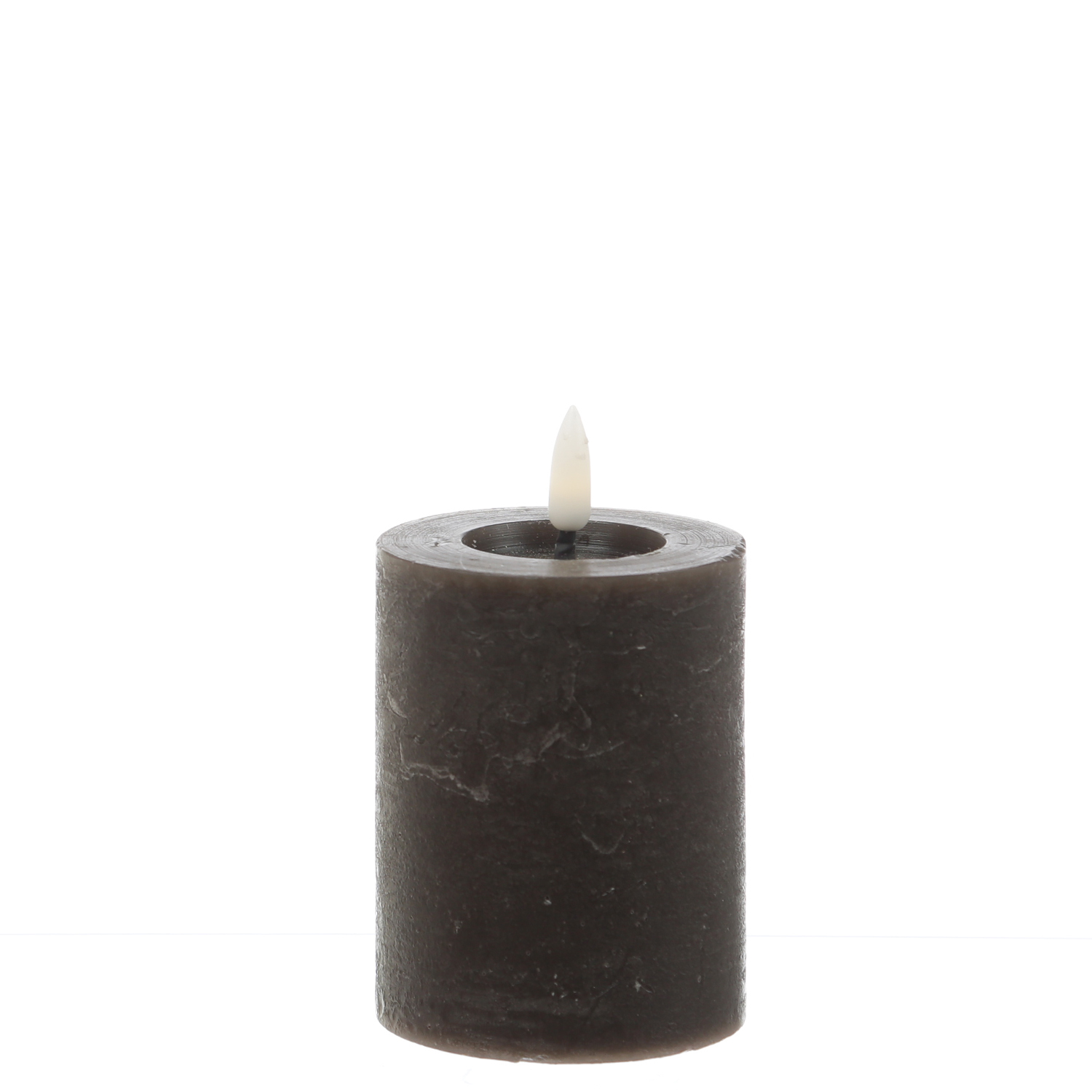 LED Kerze LINA - Rustik-Optik - Echtwachs - 3D Flamme - H: 11cm - D: 7cm - Batterie - Timer - braun LED Kerze LINA - Rustik-Optik - Echtwachs - 3D Flamme - H: 11cm - D: 7cm - Batterie - Timer - braun