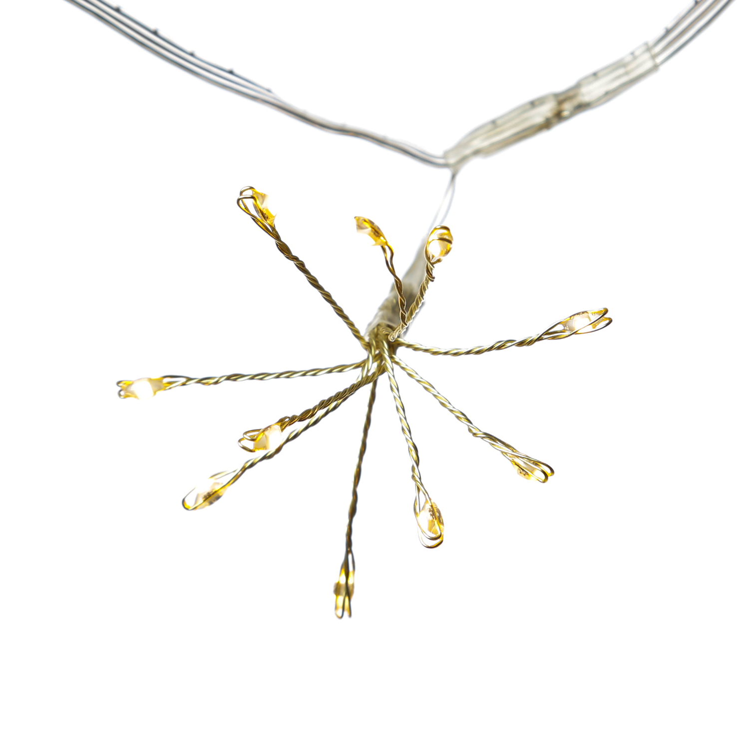 LED Lichterkette Pusteblume - Feuerwerk Blume - 50 Tautropfen LED - 5 Blüten - L: 1m - Timer - gold LED Lichterkette Pusteblume - Feuerwerk Blume - 50 Tautropfen LED - 5 Blüten - L: 1m - Timer - gold