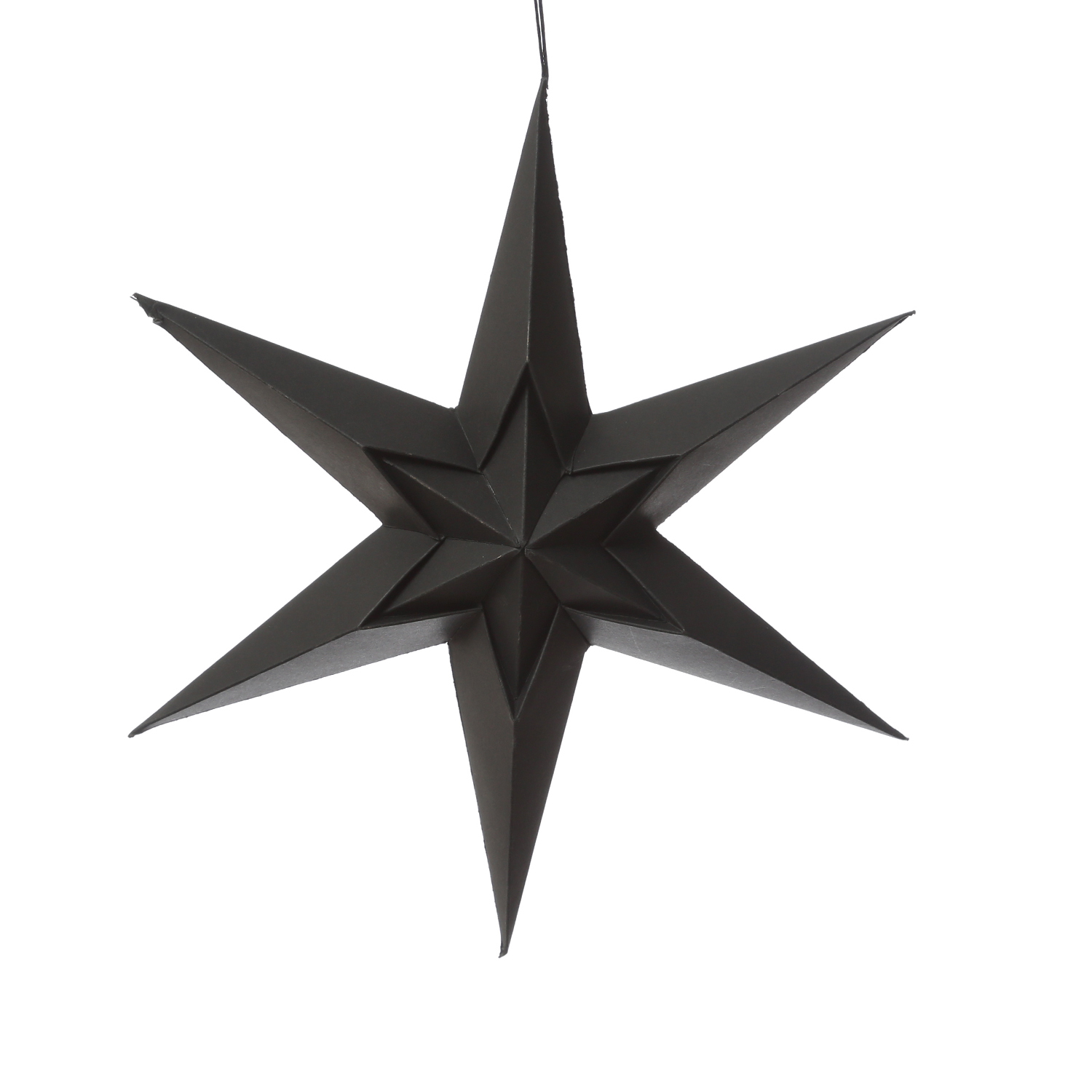Papierstern LUNA - Dekostern - Weihnachtsstern - hängend - 6-zackig - D: 30cm - schwarz Papierstern LUNA - Dekostern - Weihnachtsstern - hängend - 6-zackig - D: 30cm - schwarz