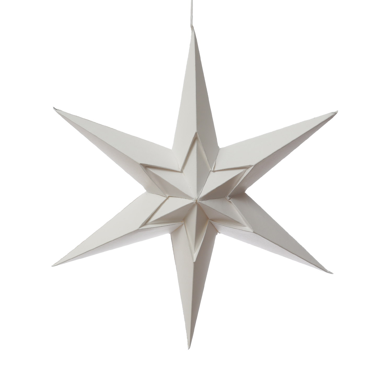 Papierstern LUNA - Dekostern - Weihnachtsstern - hängend - 6-zackig - D: 30cm - weiß Papierstern LUNA - Dekostern - Weihnachtsstern - hängend - 6-zackig - D: 30cm - weiß