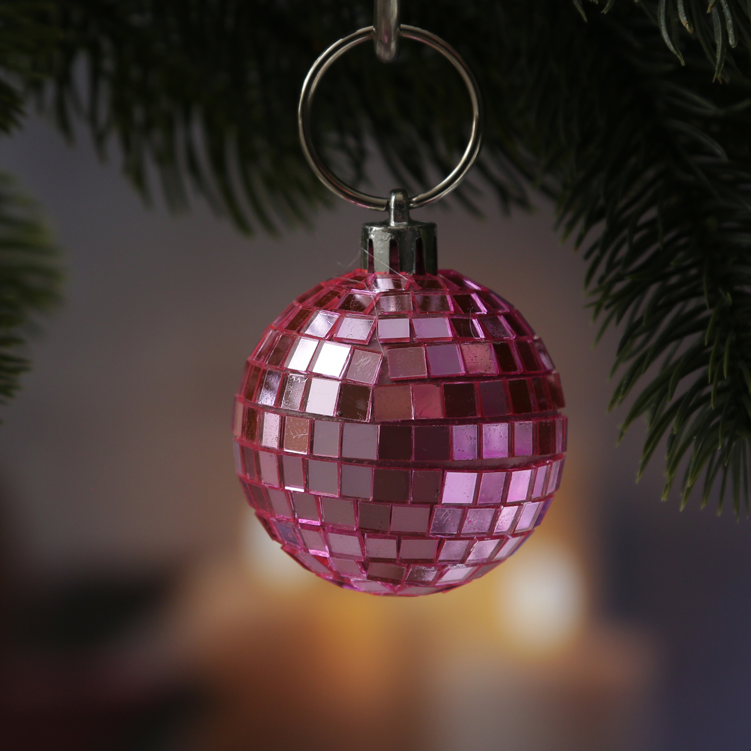 Christbaumschmuck Discokugel - Spiegelkugel - Weihnachtskugel - 5x5mm Spiegel - D: 5cm - rosa Christbaumschmuck Discokugel - Spiegelkugel - Weihnachtskugel - 5x5mm Spiegel - D: 5cm - rosa