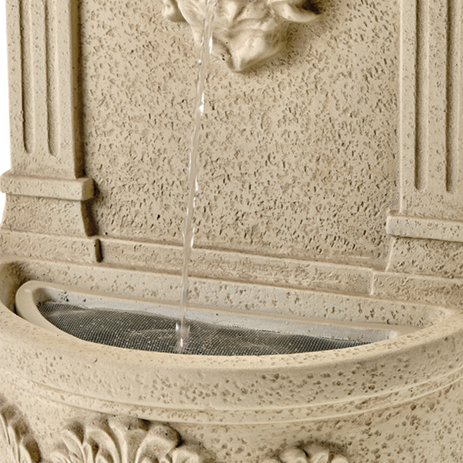 Brunnen mit Löwenkopf - Wand- und Standbrunnen - GRC Beton - H: 54cm - Außen - natur Brunnen mit Löwenkopf - Wand- und Standbrunnen - GRC Beton - H: 54cm - Außen - natur