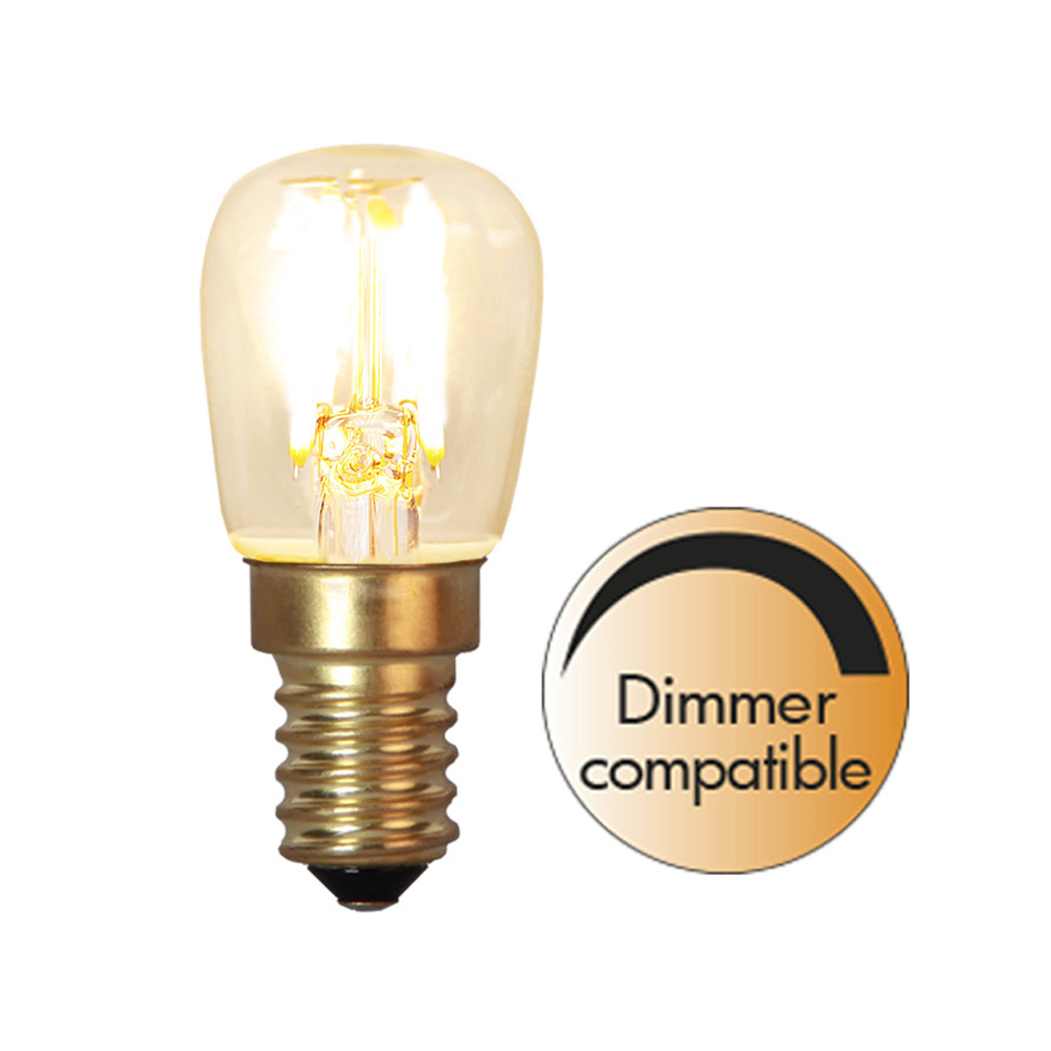LED Leuchtmittel GLOW - ST26 - E14 - 1,4W - warmweiss 2100K - 60lm - dimmbar LED Leuchtmittel GLOW - ST26 - E14 - 1,4W - warmweiss 2100K - 60lm - dimmbar