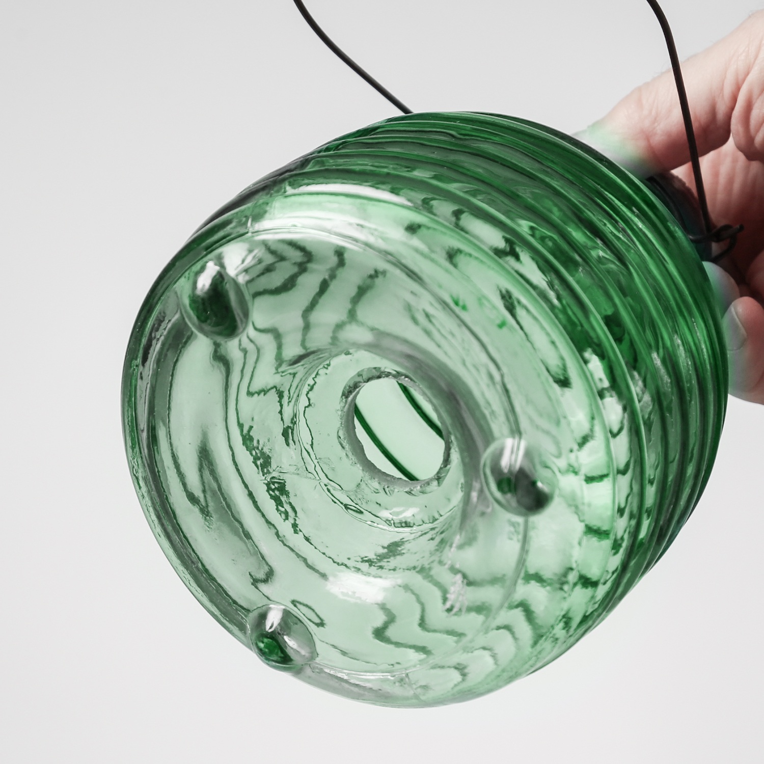 Wespenfänger HONIGTOPF - Wespenfalle - geriffeltes Glas - D: 13cm - H: 17cm