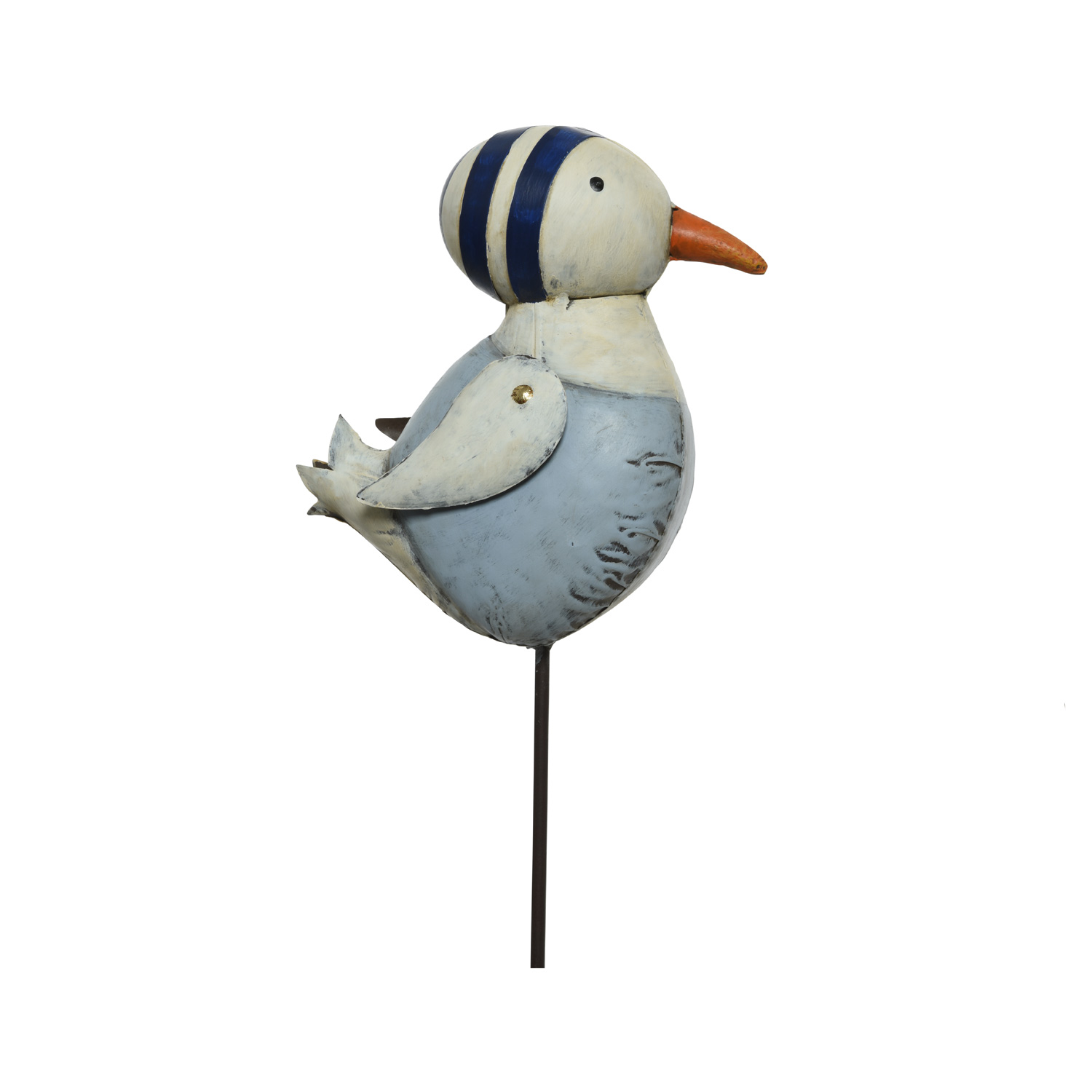 Gartenstecker Ente Molly - Beetstecker - Gartendeko - H: 75cm - für Außen - weiß/blau Gartenstecker Ente Molly - Beetstecker - Gartendeko - H: 75cm - für Außen - weiß/blau