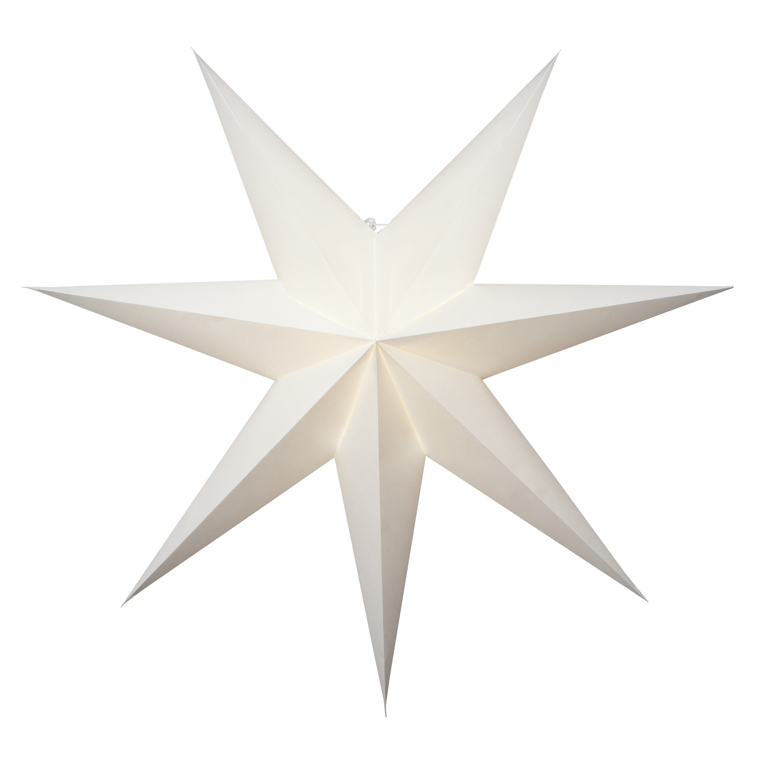 Papierstern "Plain" - hängend - 7-zackig - Ø 75 cm - weiß
