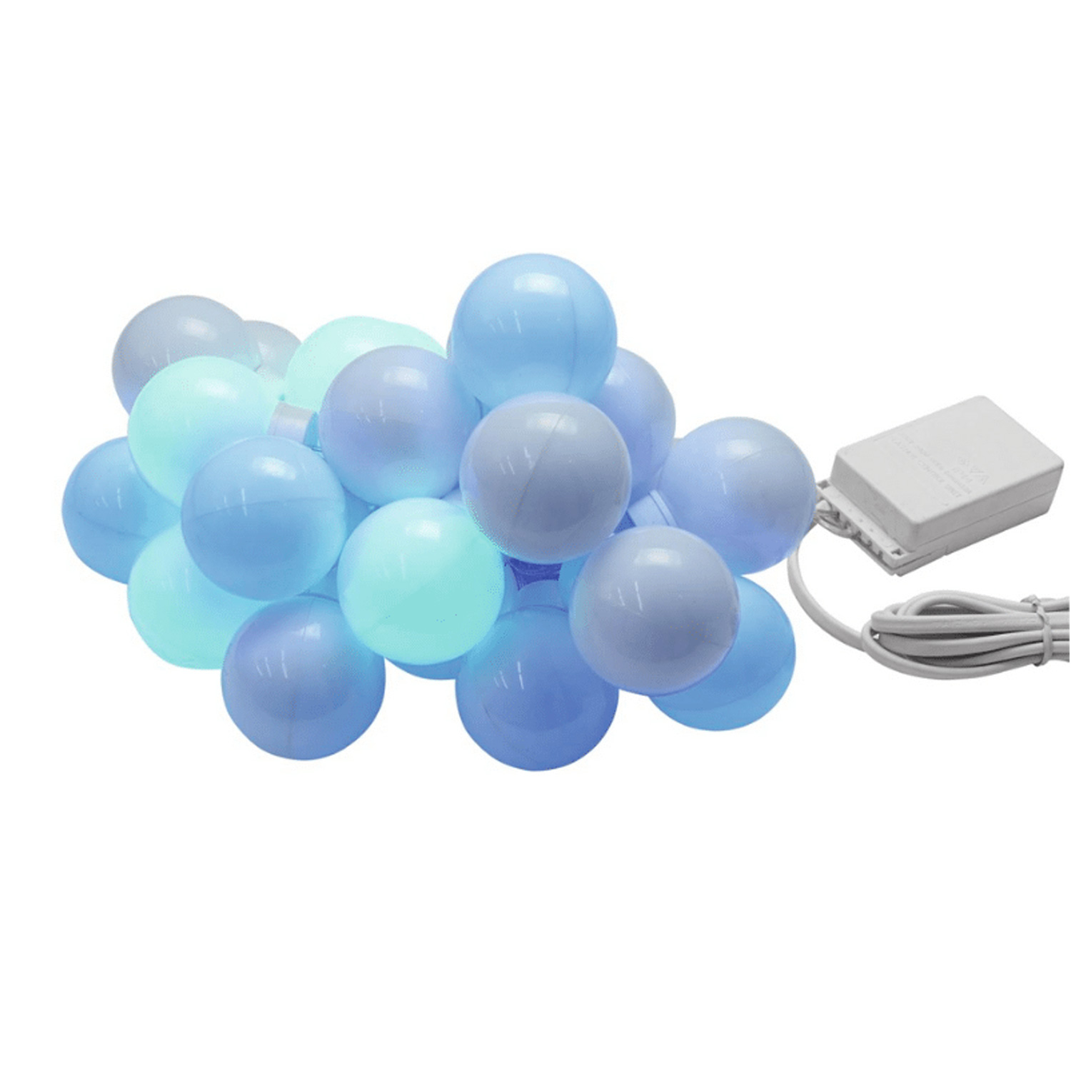 LED Party Balls Lichterkette - 20 Kugeln - 8 Programme - 4 Farbig - 690m