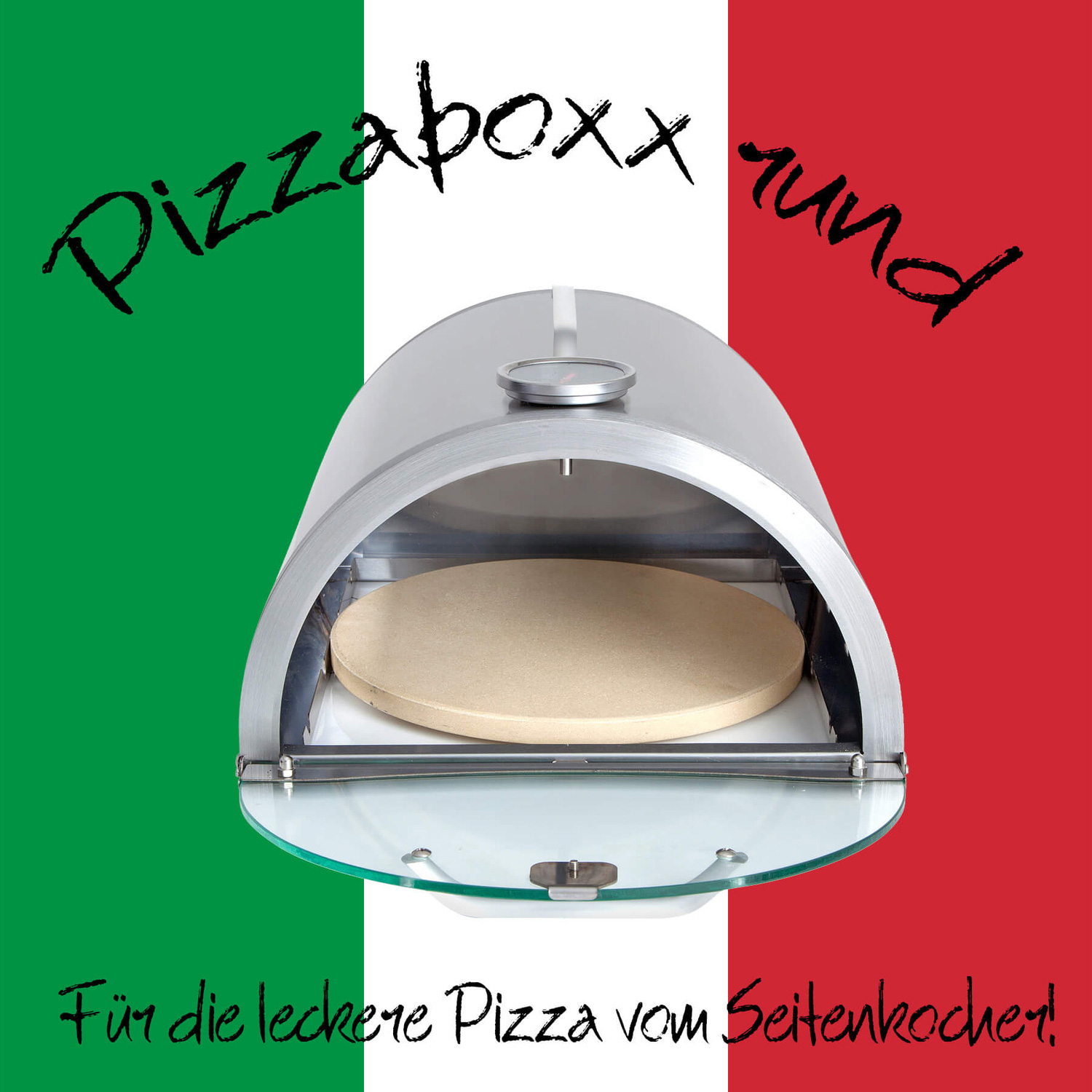 ALL'GRILL Pizzaboxx rund - Pizzahaube für Seitenbrenner