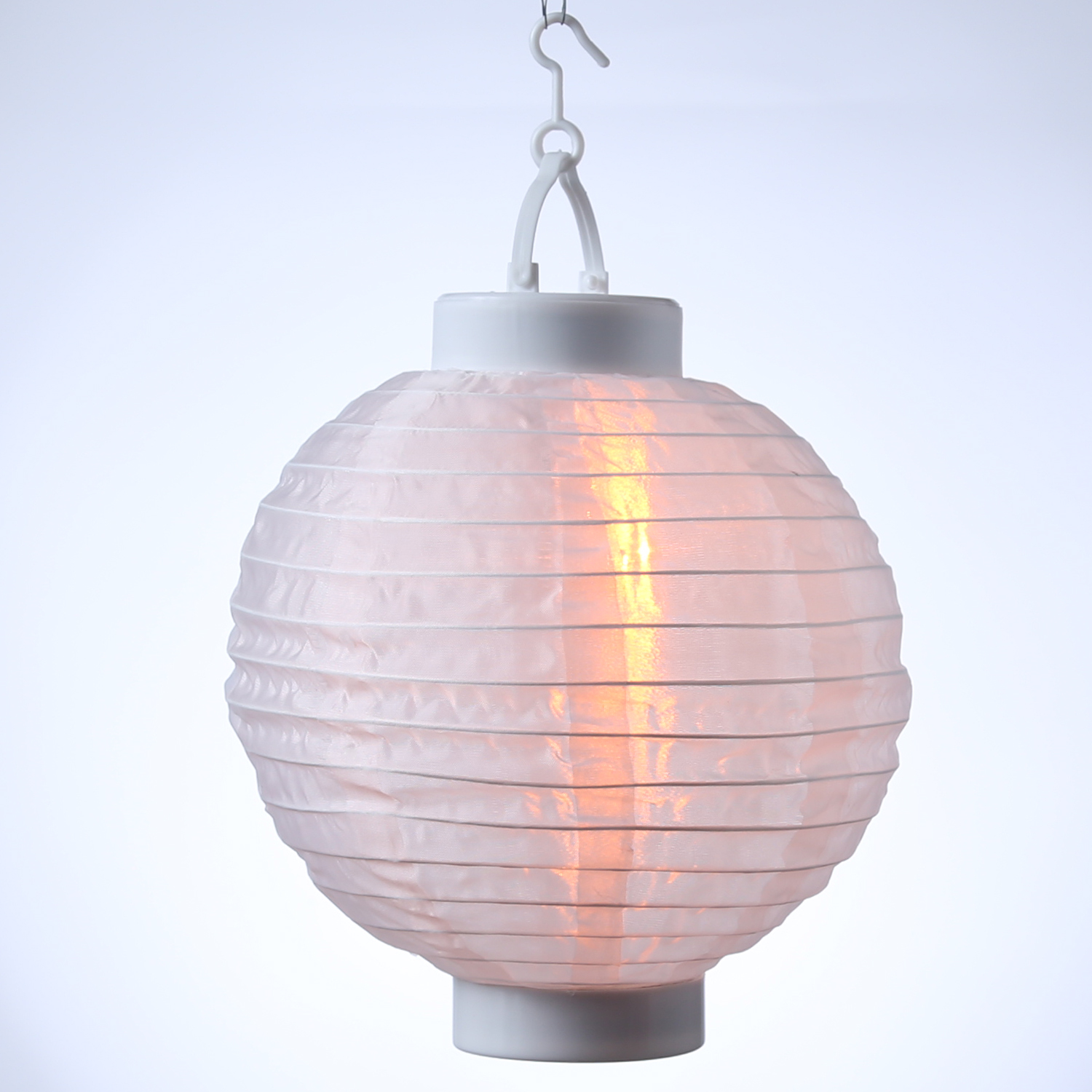 LED Solar Lampion - Flammeneffekt - 12 warmweiße LED - H: 23cm - D: 20cm - Lichtsensor - weiß LED Solar Lampion - Flammeneffekt - 12 warmweiße LED - H: 23cm - D: 20cm - Lichtsensor - weiß