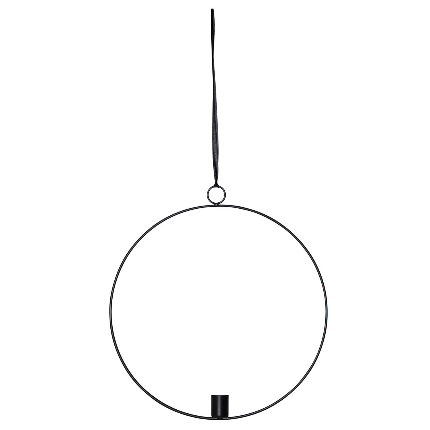 Dekoring mit LED Kerze Flamme - mit Aufhänger - D: 28,5cm - Timer - Batterie - schwarz Dekoring mit LED Kerze Flamme - mit Aufhänger - D: 28,5cm - Timer - Batterie - schwarz