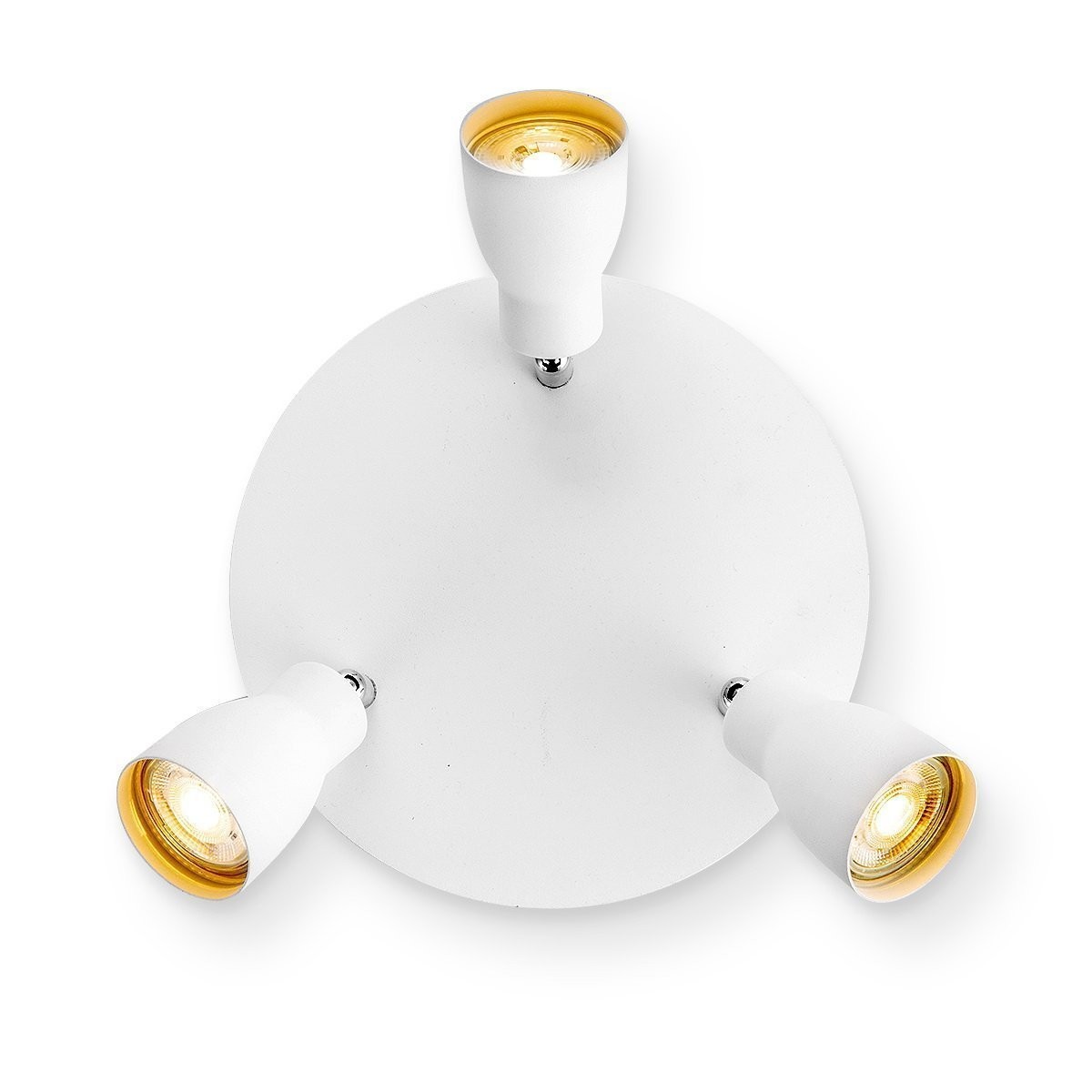 Deckenleuchte / Rondell ALBA weiß - 3fach - inkl. GU10 LED Leuchtmittel
