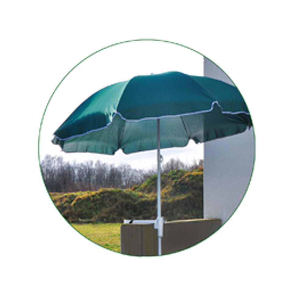 Sonnenschirmhalter für Balkongeländer und Mauern bis 25cm