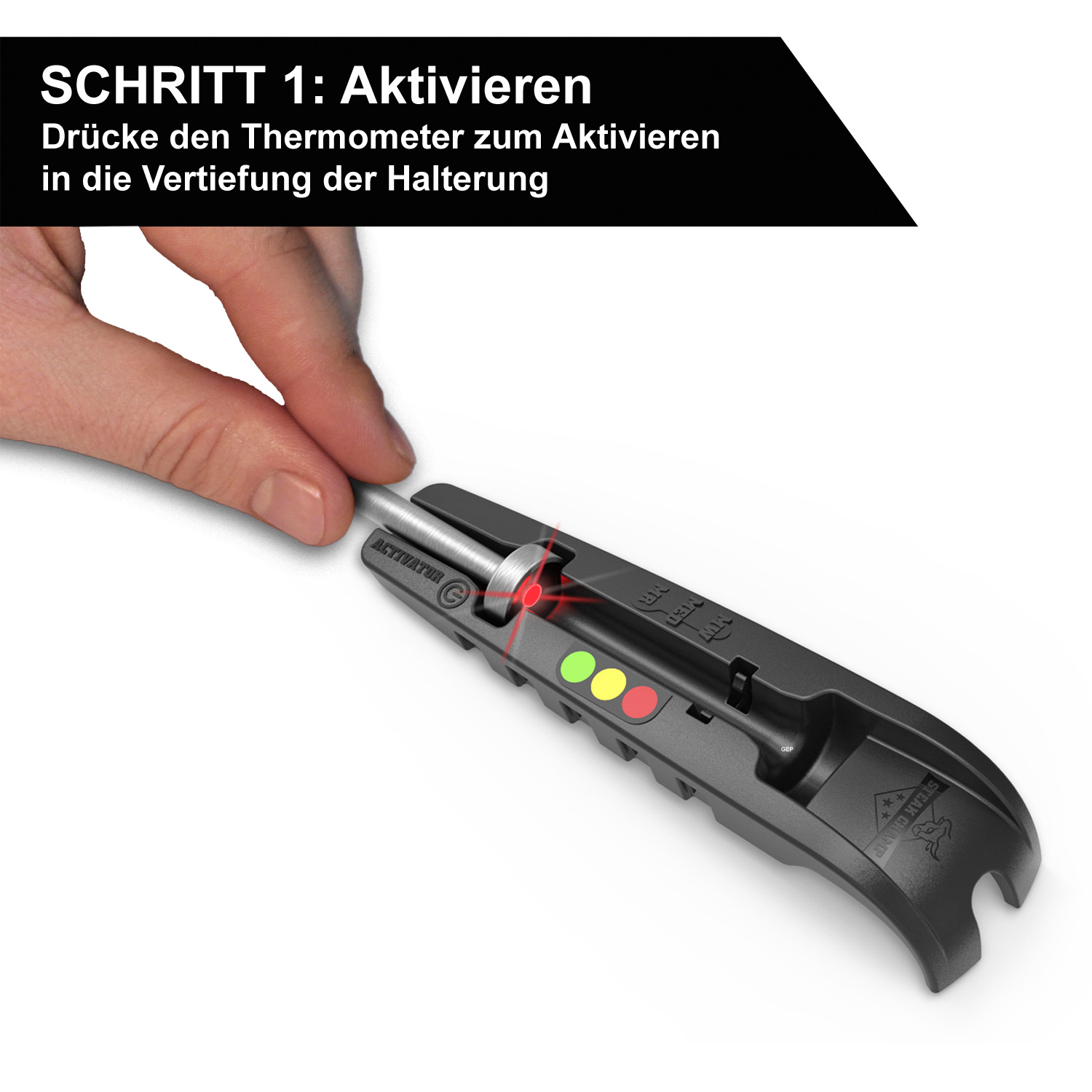 STEAK CHAMP Thermometer - LED Anzeige - Garen auf den Punkt!