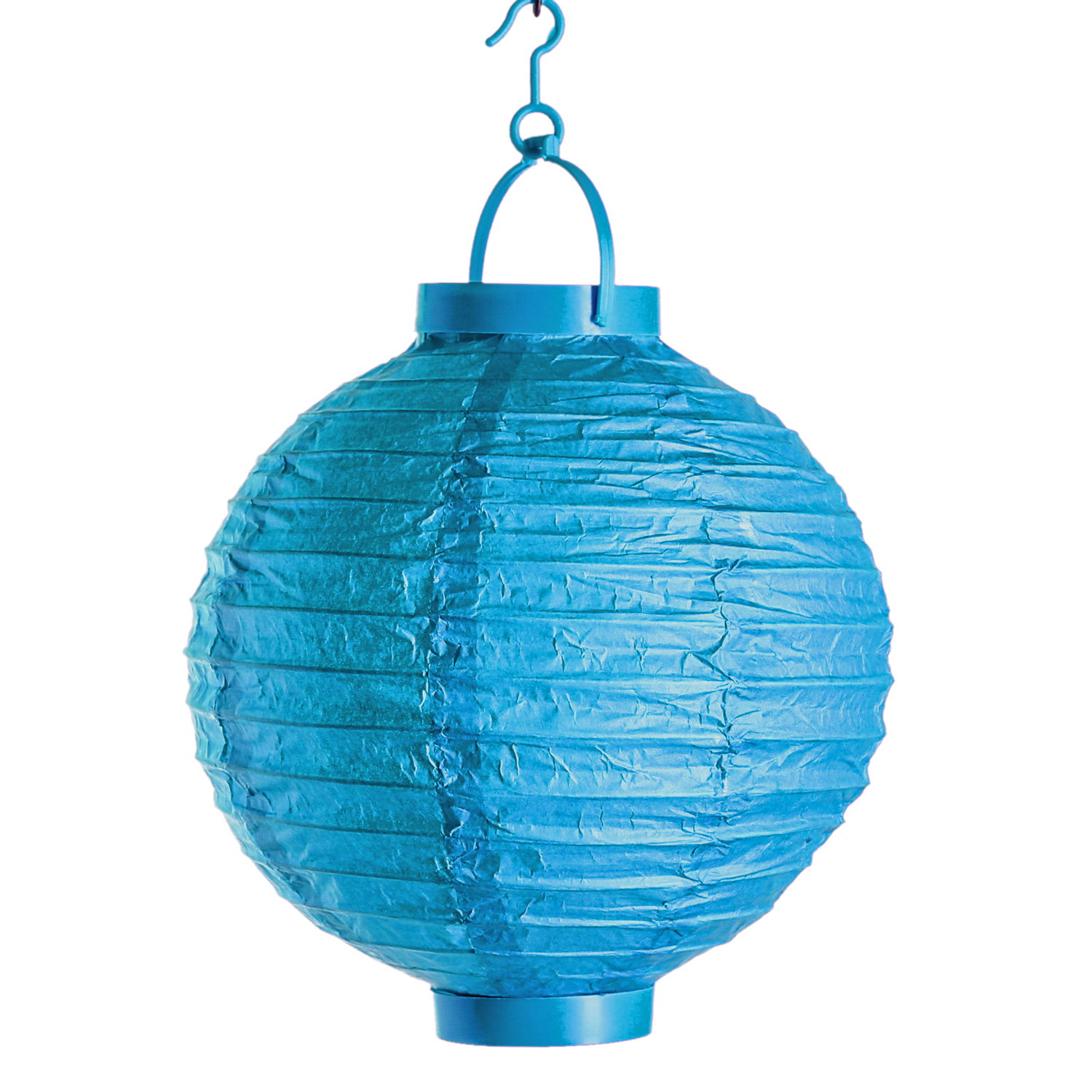 LED Solar Lampion - kaltweiße LED - H: 23cm - D: 20cm - Lichtsensor - blau LED Solar Lampion - kaltweiße LED - H: 23cm - D: 20cm - Lichtsensor - blau