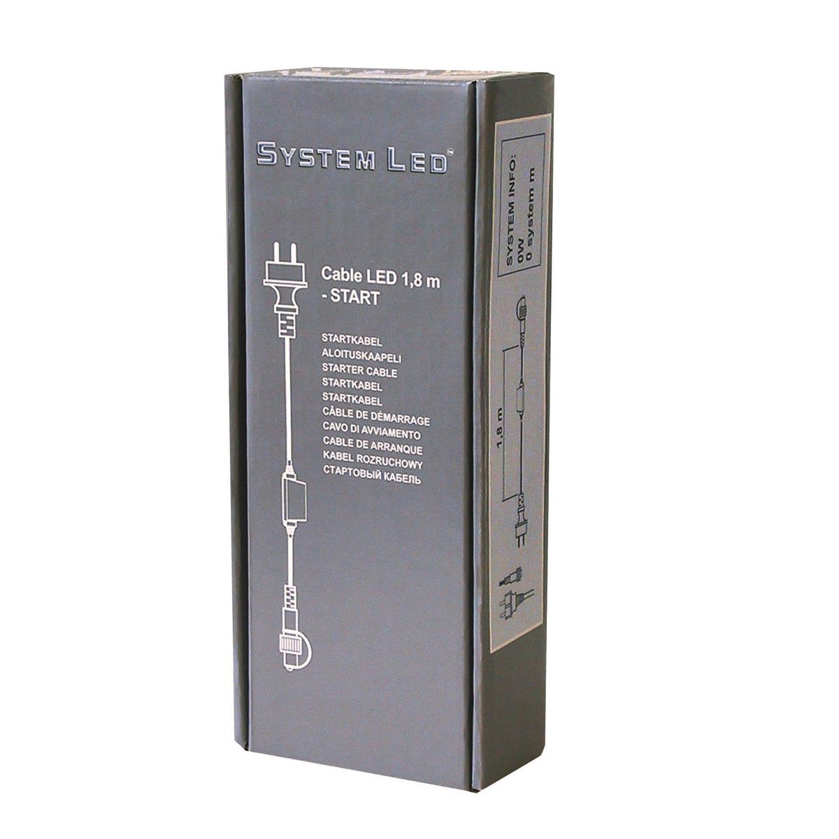 System LED Black | Start-Trafo | koppelbar | 1,80m | max. 400W bzw. 100 System-Meter5