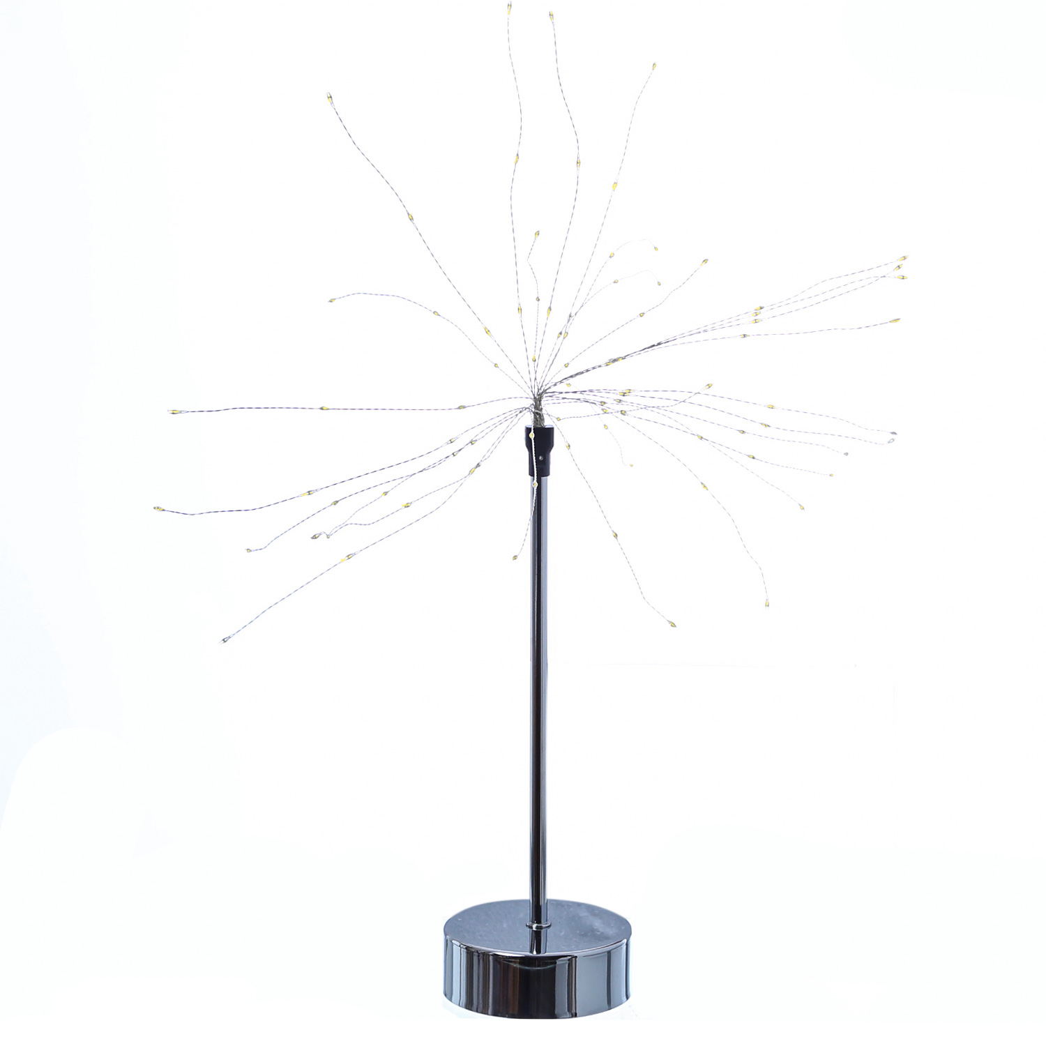 LED Stern Feuerwerk - Dekoleuchte - stehend - 90 warmweiße LED - H: 50cm - Timer - Batterie - silber LED Stern Feuerwerk - Dekoleuchte - stehend - 90 warmweiße LED - H: 50cm - Timer - Batterie - silber