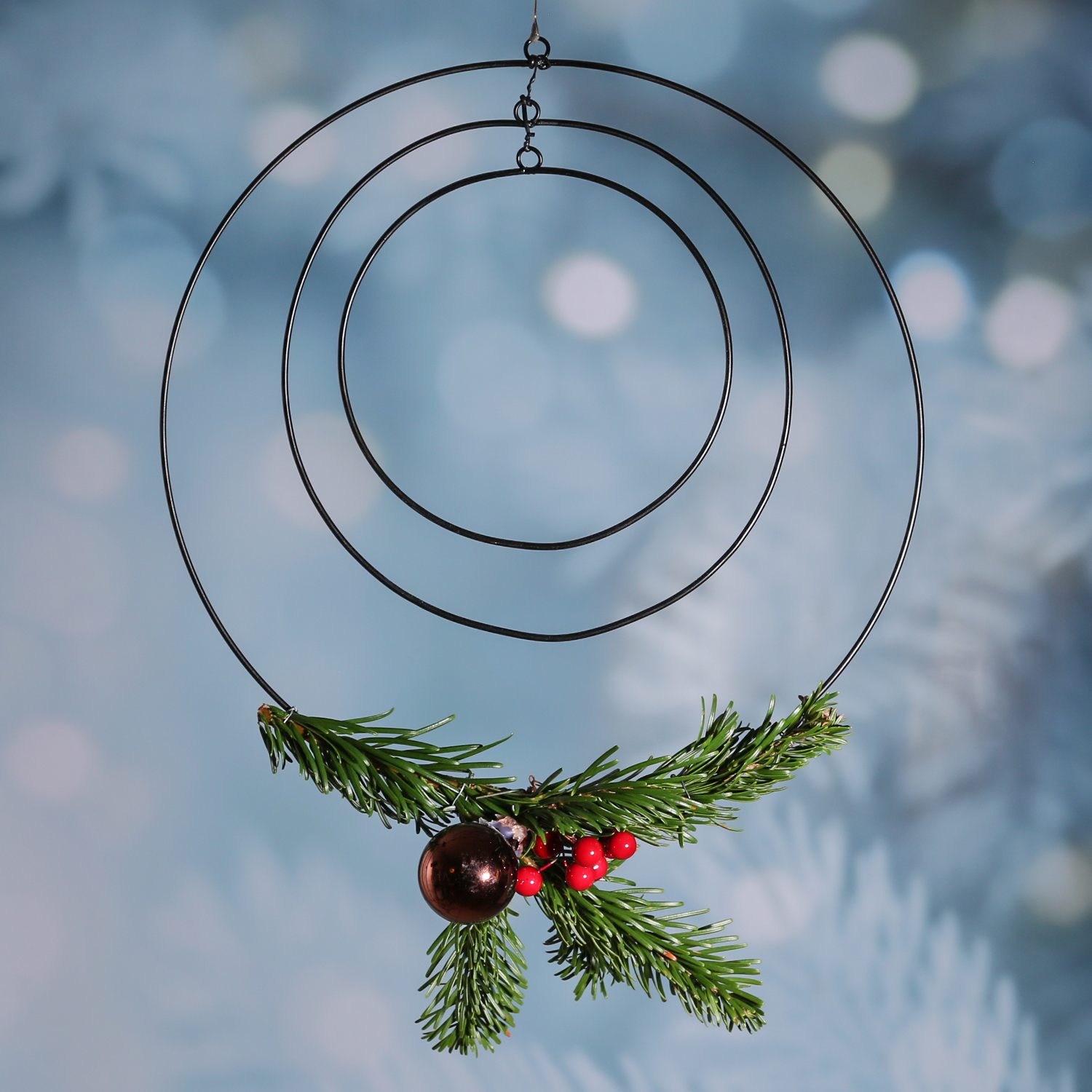 Dekoring - Metallringe mit Aufhängeösen - D: 30/20/15cm - schwarz - 3er Set Dekoring - Metallringe mit Aufhängeösen - D: 30/20/15cm - schwarz - 3er Set