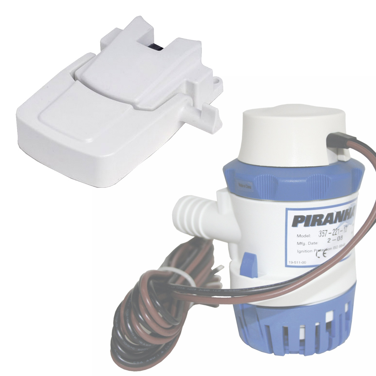 LILIE Automatikschalter für PIRANHA Bilgenpumpe - ab 3,5cm EIn - ab 1,5cm aus - 12V 10A