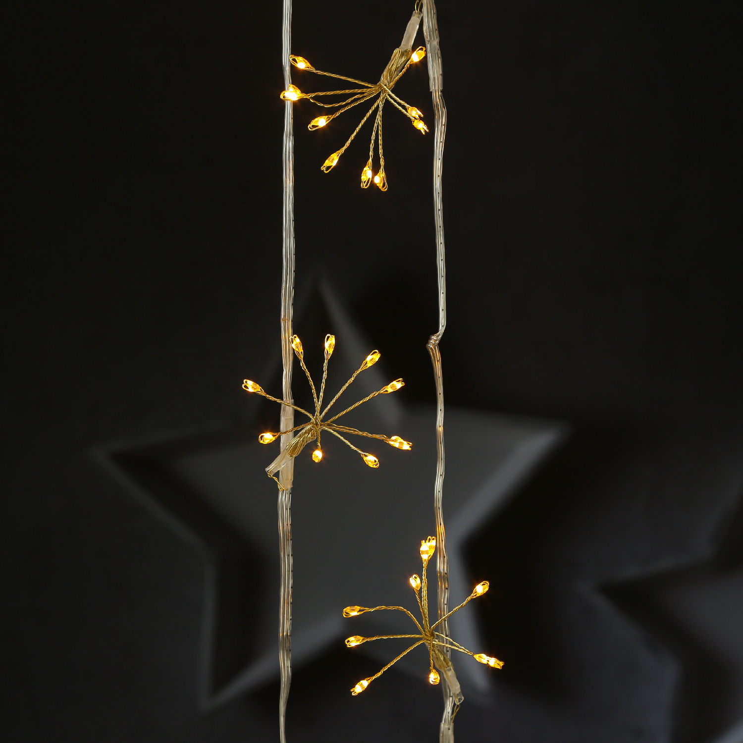 LED Lichterkette Pusteblume - Feuerwerk Blume - 50 Tautropfen LED - 5 Blüten - L: 1m - Timer - gold LED Lichterkette Pusteblume - Feuerwerk Blume - 50 Tautropfen LED - 5 Blüten - L: 1m - Timer - gold