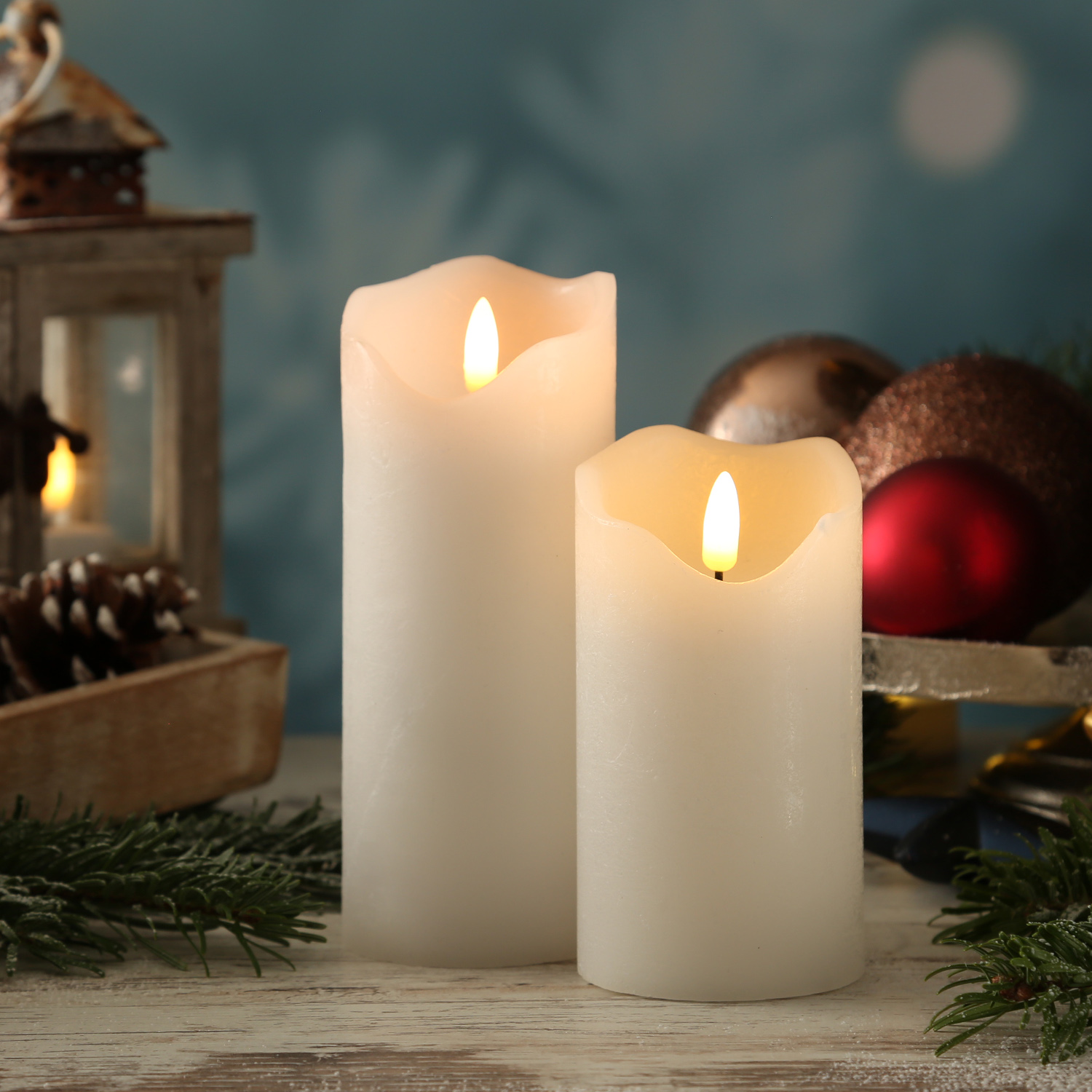 LED Kerze FLAMME - Rustik-Optik - Echtwachs - 3D Flamme - H: 17cm - Batterie - Timer - weiß LED Kerze FLAMME - Rustik-Optik - Echtwachs - 3D Flamme - H: 17cm - Batterie - Timer - weiß