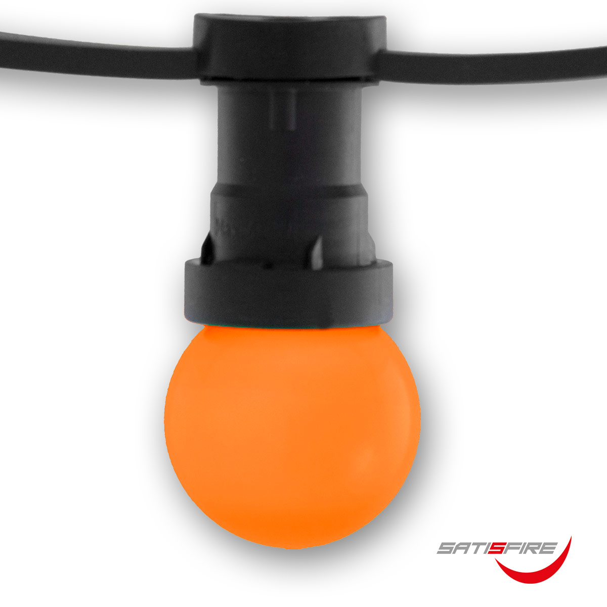 LED Leuchtmittel G45 - orange - E27 - 1W | SATISFIRE LED Leuchtmittel G45 - orange - E27 - 1W | SATISFIRE