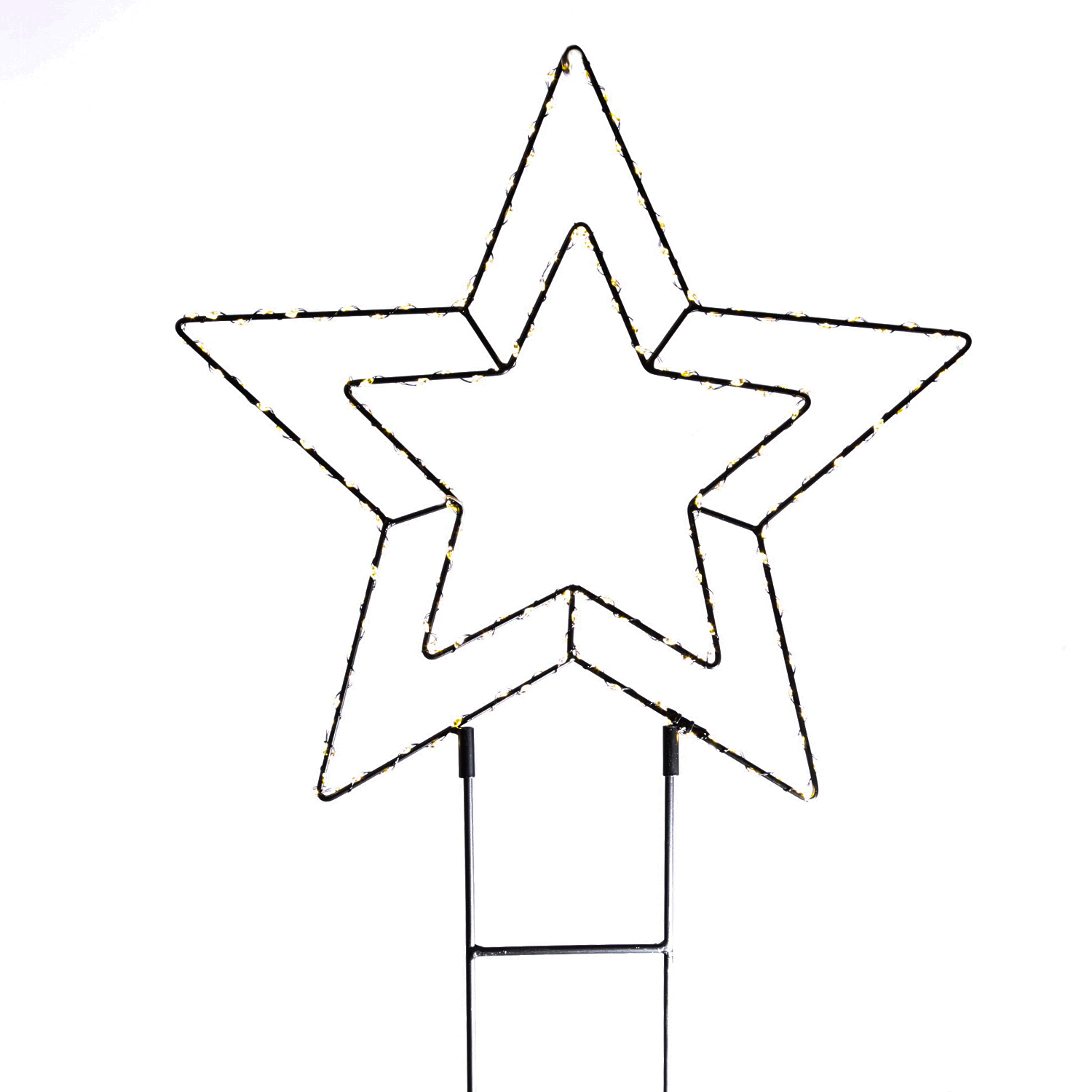 LED Gartenstecker STERN - 180 warmweiße LED - D: 38cm - Trafo - für Außen - schwarz LED Gartenstecker STERN - 180 warmweiße LED - D: 38cm - Trafo - für Außen - schwarz