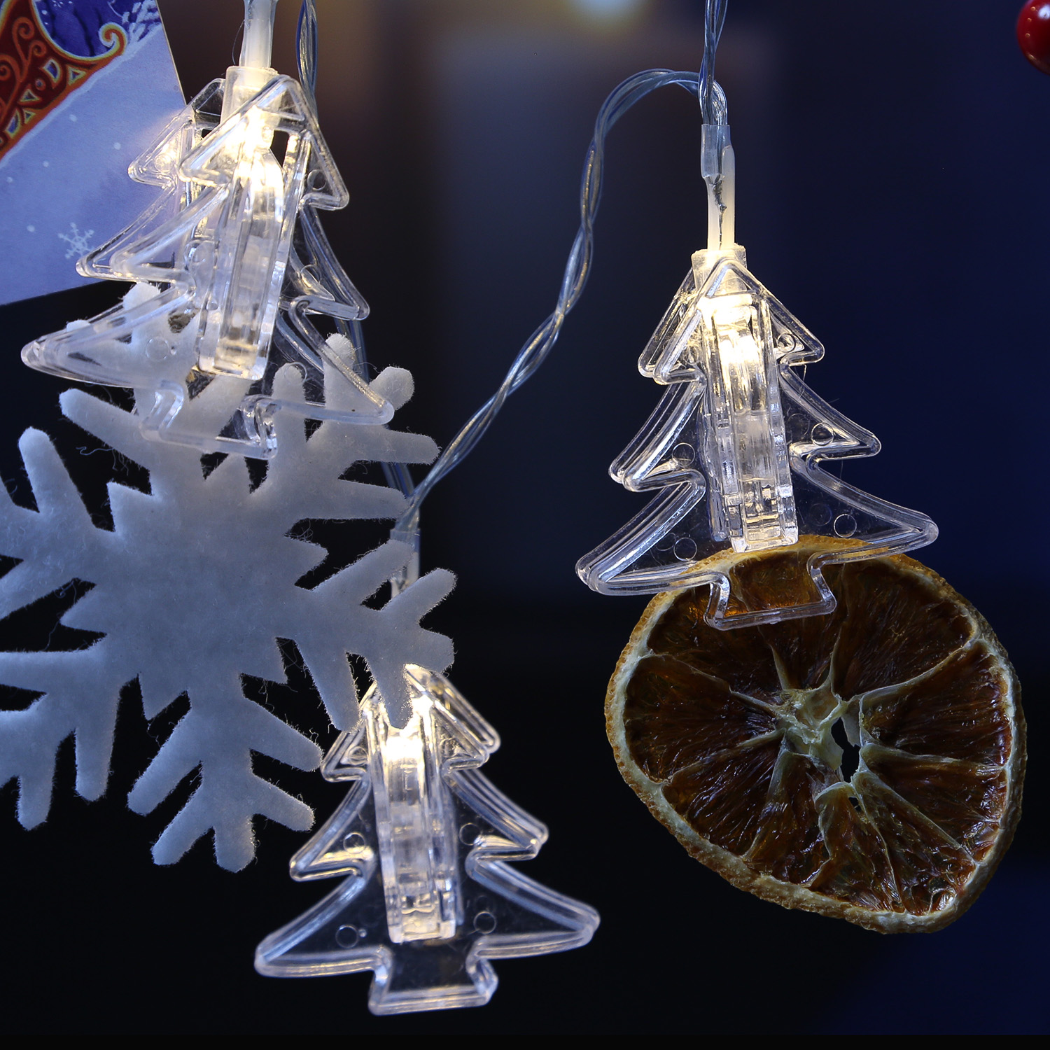 LED Clip Lichterkette TANNENBAUM - 10 Tannenklammern - 10 warmweiße LED - L: 0,9m - Batterie LED Clip Lichterkette TANNENBAUM - 10 Tannenklammern - 10 warmweiße LED - L: 0,9m - Batterie