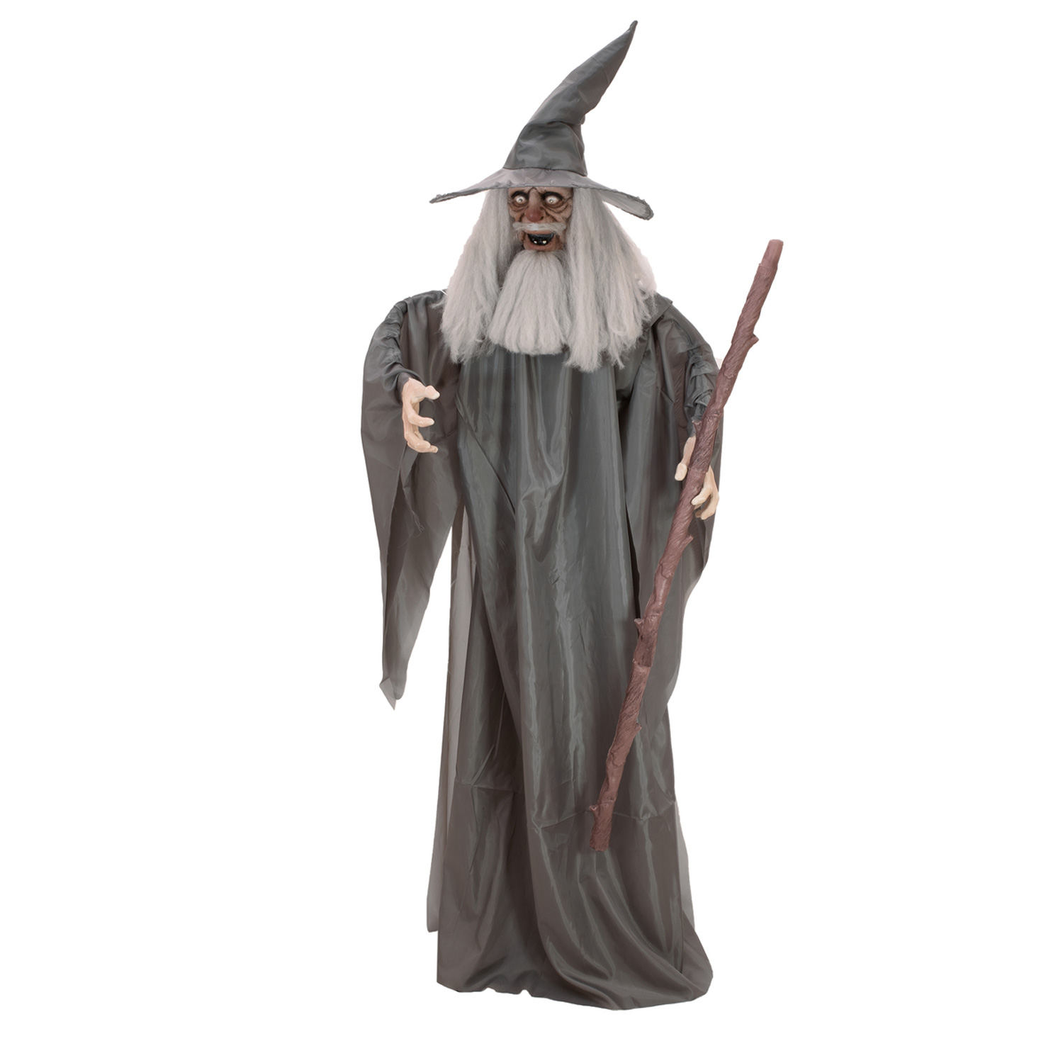 Halloween Figur Zauberer, animiert 190cm - Bewegung, Licht, Geräusche