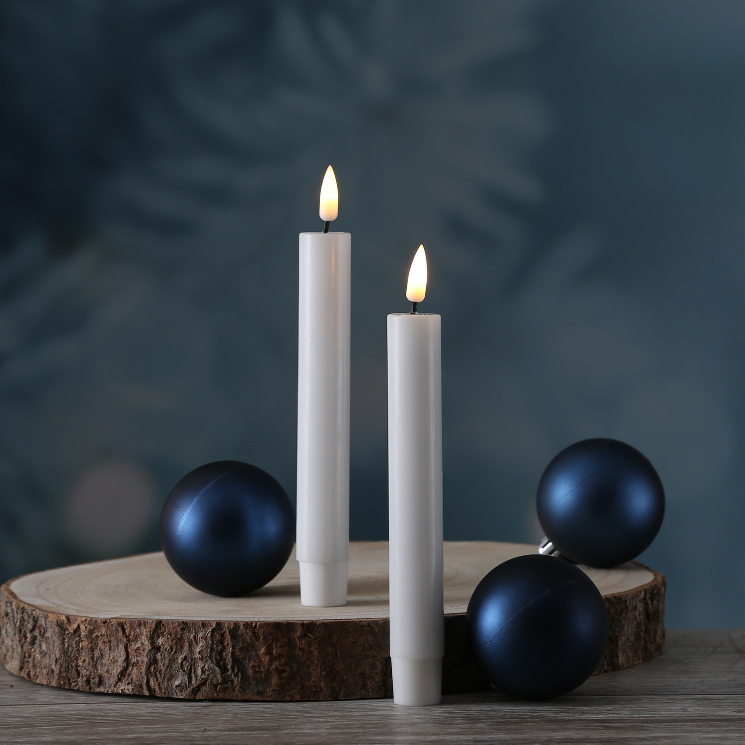 LED Stabkerzen MIA - Echtwachs - realistische 3D Flamme - H: 15cm - Batteriebetrieb - weiß - 2 Stk LED Stabkerzen MIA - Echtwachs - realistische 3D Flamme - H: 15cm - Batteriebetrieb - weiß - 2 Stk