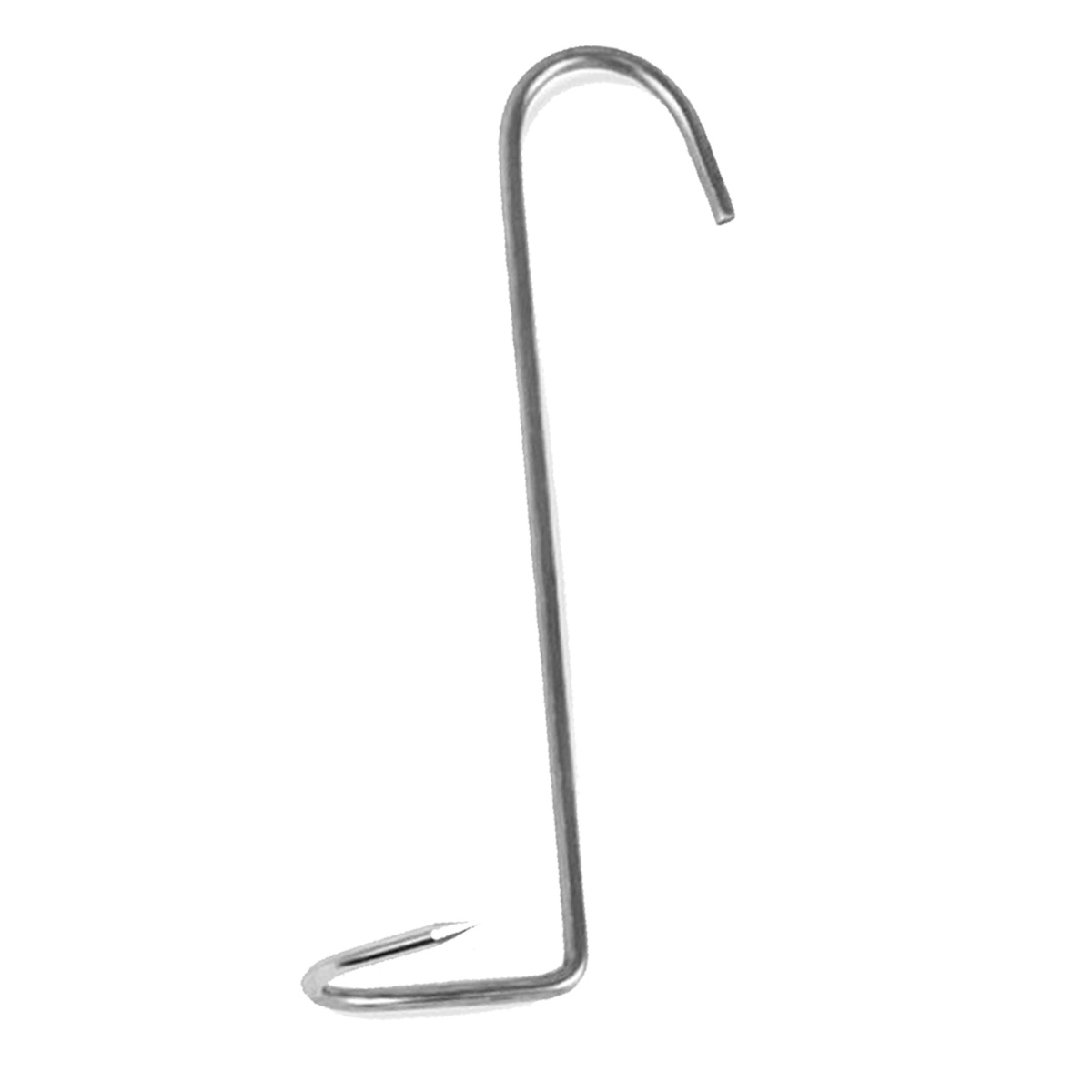 Schraubenhaken zum Räuchern 5er Set - Edelstahl - 12cm - gedreht