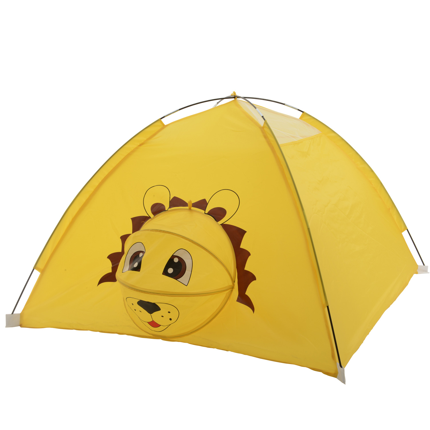 Spielzelt Löwe LIO - Igluzelt für Kinder - Polyester - L: 1,20m - H: 80cm - rot, schwarz