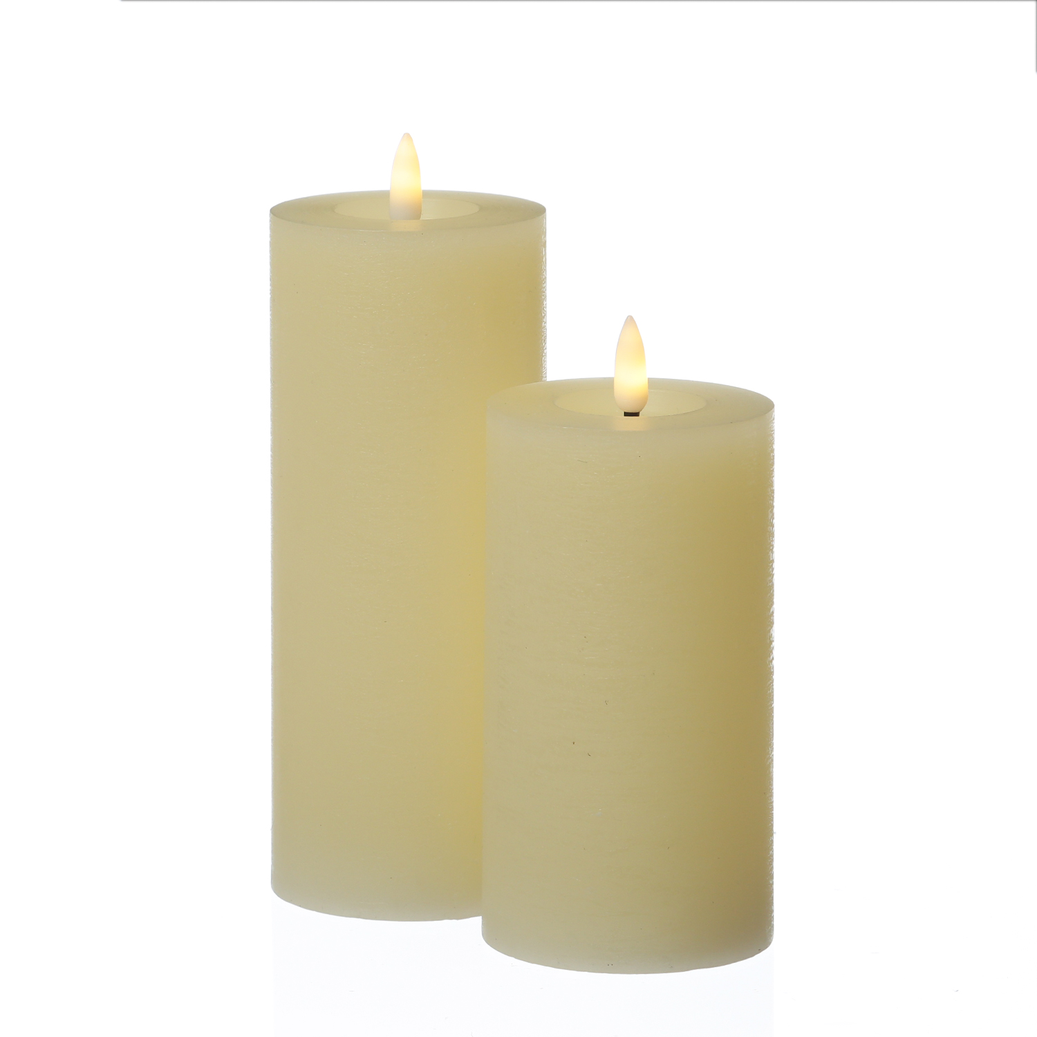 LED Kerze LINA - Rustik-Optik - Echtwachs - 3D Flamme - H: 19cm - D: 7cm - Batterie - Timer - creme LED Kerze LINA - Rustik-Optik - Echtwachs - 3D Flamme - H: 19cm - D: 7cm - Batterie - Timer - creme