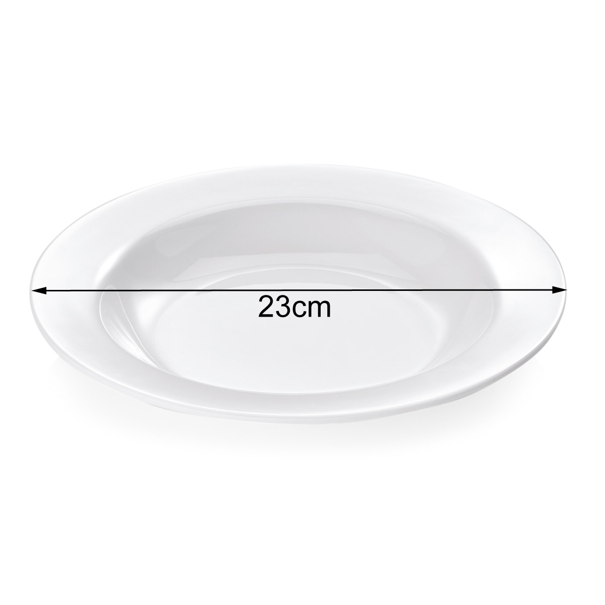 Campingteller SUMMER - Melamin - 23cm tief - weiß