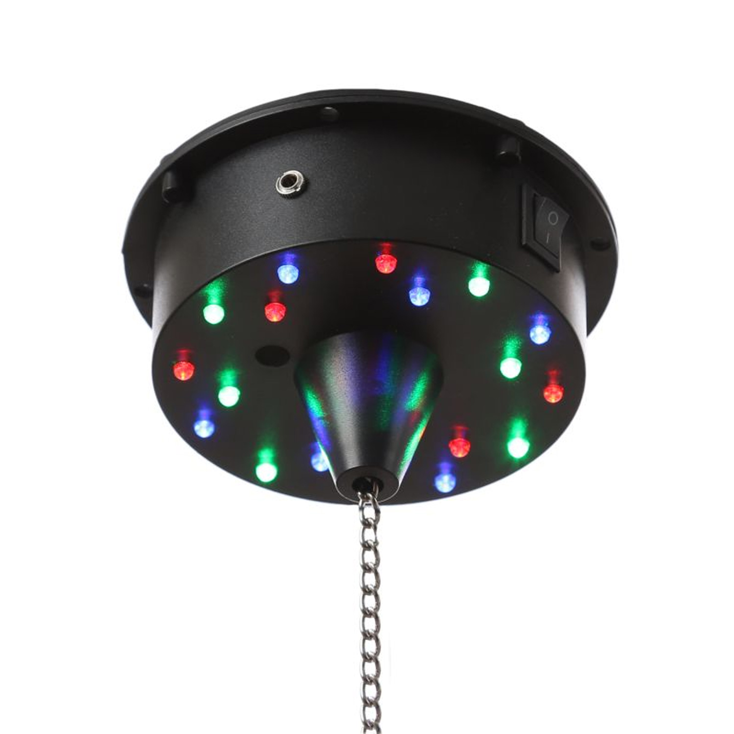 Spiegelkugel SET - RGBW-20 - 20cm Spiegelkugel und Batteriemotor mit LED Farbwechsler
