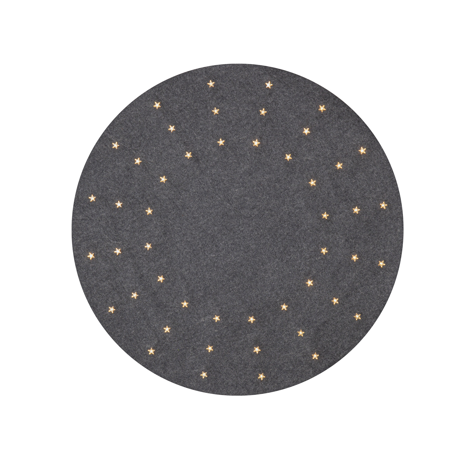 LED Weihnachtsbaumdecke aus Filz - 48 warmweiße LED - D: 80cm - für Innen - Grau LED Weihnachtsbaumdecke aus Filz - 48 warmweiße LED - D: 80cm - für Innen - Grau