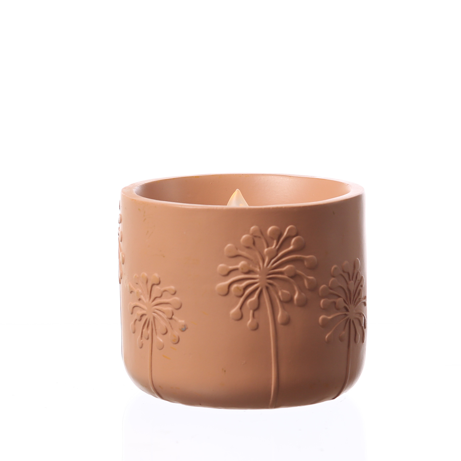 LED Solar Windlicht PUSTEBLUME - flackernde Flamme - Lichtsensor - H: 8cm - für Außen - terracotta LED Solar Windlicht PUSTEBLUME - flackernde Flamme - Lichtsensor - H: 8cm - für Außen - terracotta