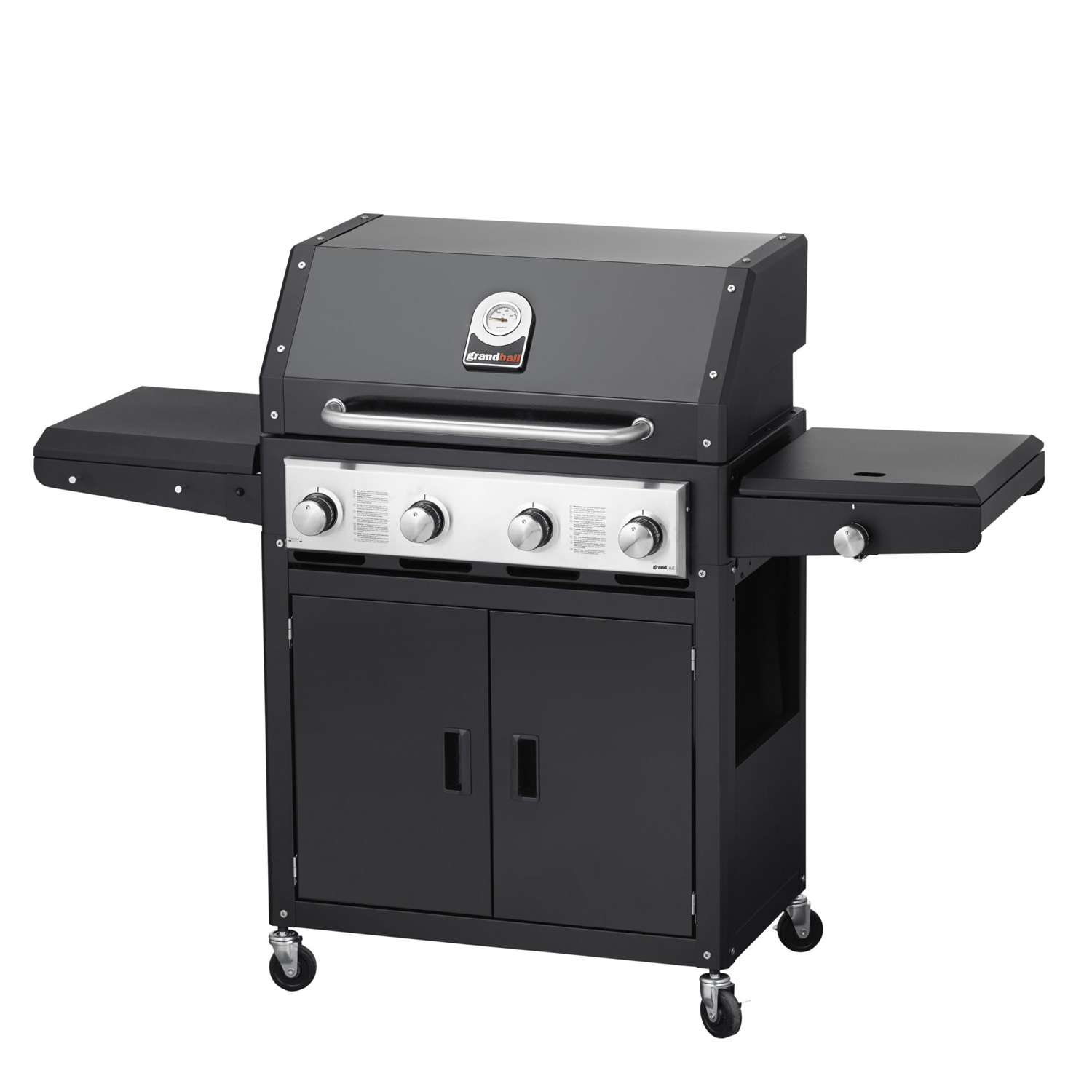 Grandhall Gasgrill Xenon 4 Black - 4 Brenner + Seitenbrenner