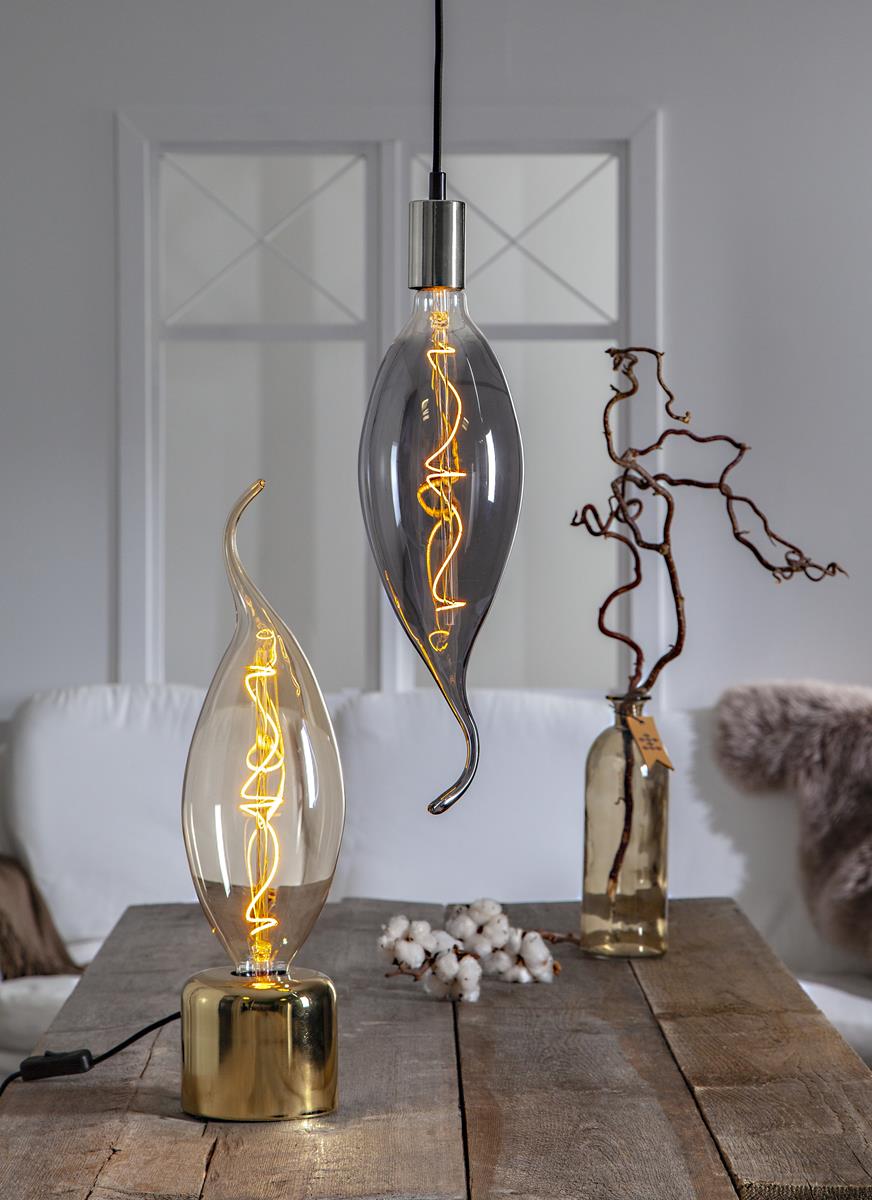 Lampenhalterung GLANS - Tischleuchte - E27 - stehend - Kabel mit Schalter - messing Lampenhalterung GLANS - Tischleuchte - E27 - stehend - Kabel mit Schalter - messing