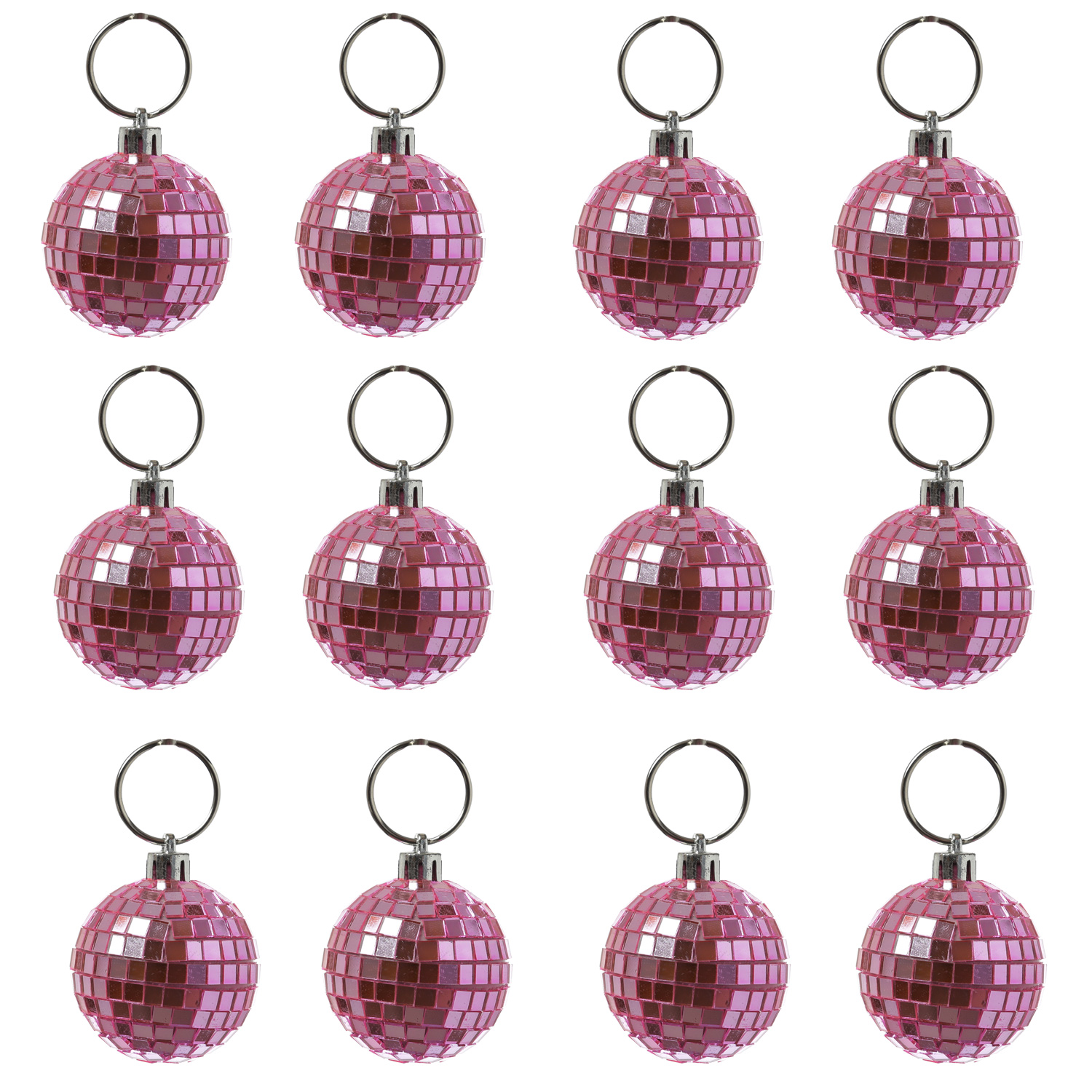 Christbaumschmuck Discokugel - Spiegelkugel 5cm  - Weihnachtskugel - 5x5mm Spiegel - rosa - 12St. Christbaumschmuck Discokugel - Spiegelkugel 5cm  - Weihnachtskugel - 5x5mm Spiegel - rosa - 12St.