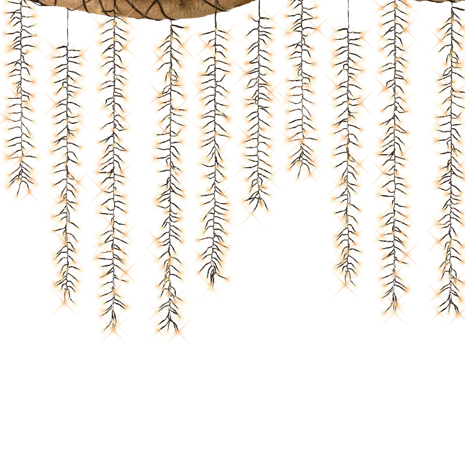 LED Lichterkette Kaskadenbeleuchtung - 18 Stränge - 1080 warmweiße LED - 8 Funktionen - für Außen LED Lichterkette Kaskadenbeleuchtung - 18 Stränge - 1080 warmweiße LED - 8 Funktionen - für Außen